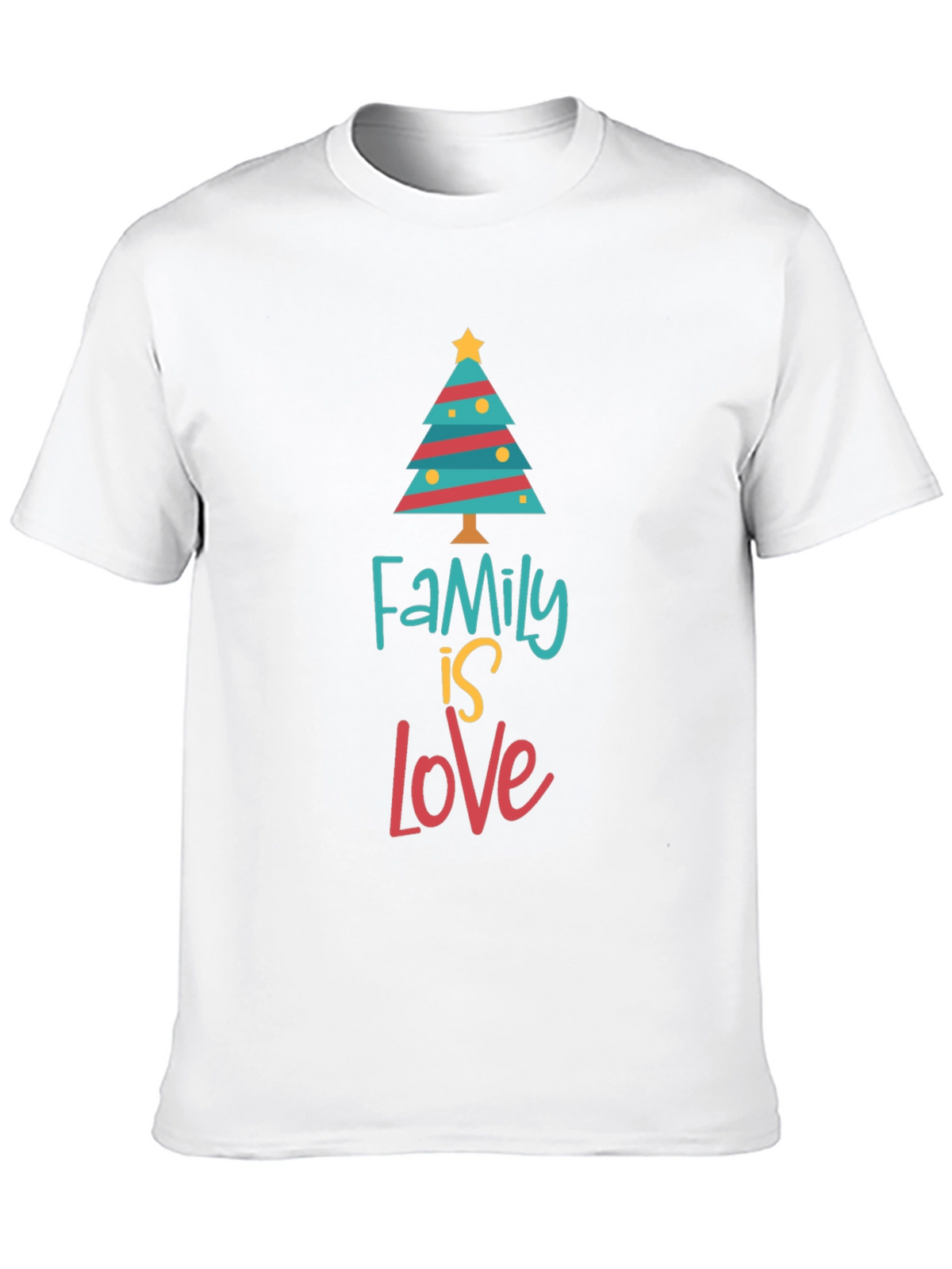Family Is Love Christmas Tree Holiday T-Shirt