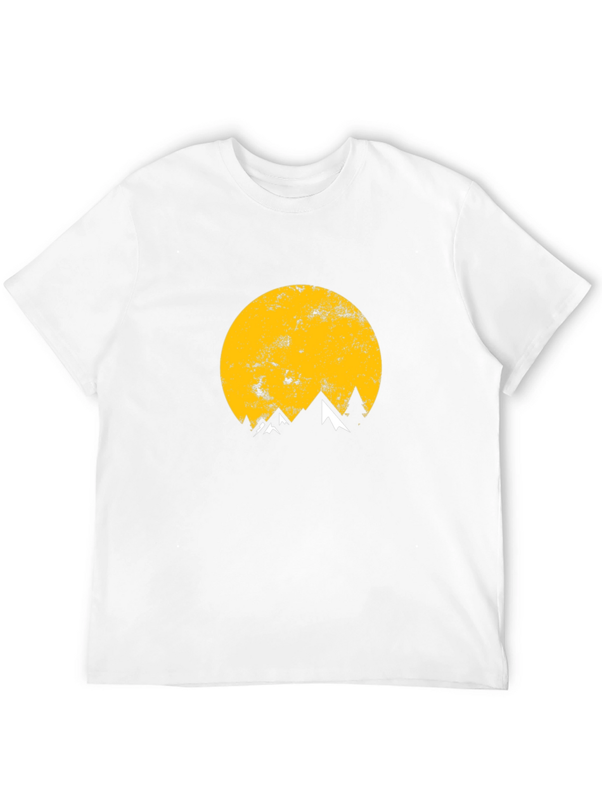 Mountain Moon Graphic Tee - Black Cotton T-Shirt