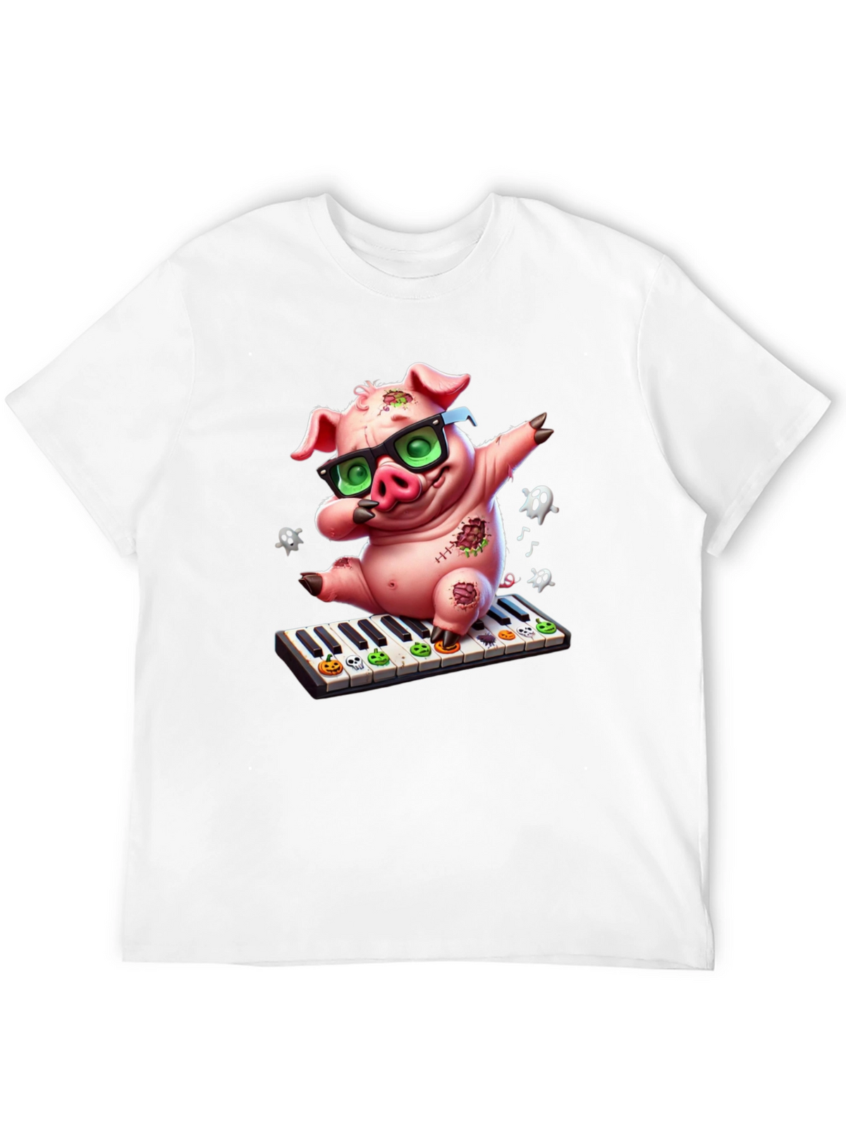 Fun Pig on Piano T-Shirt