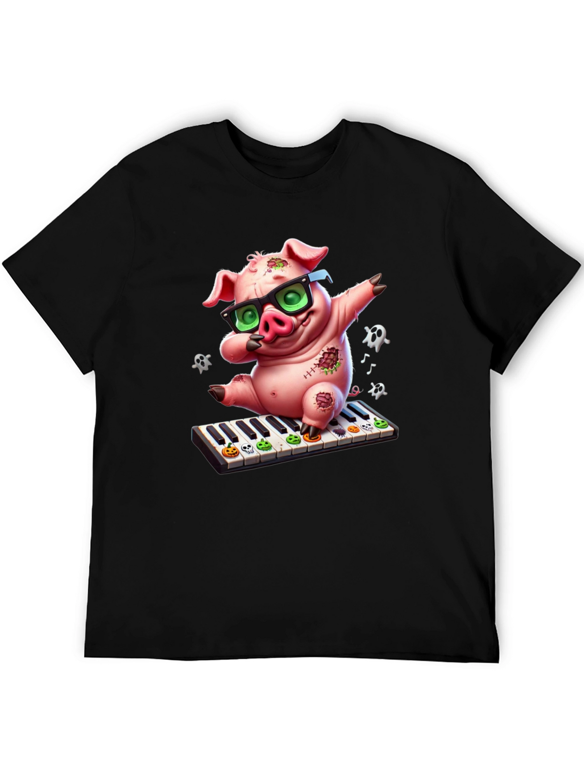 Fun Pig on Piano T-Shirt