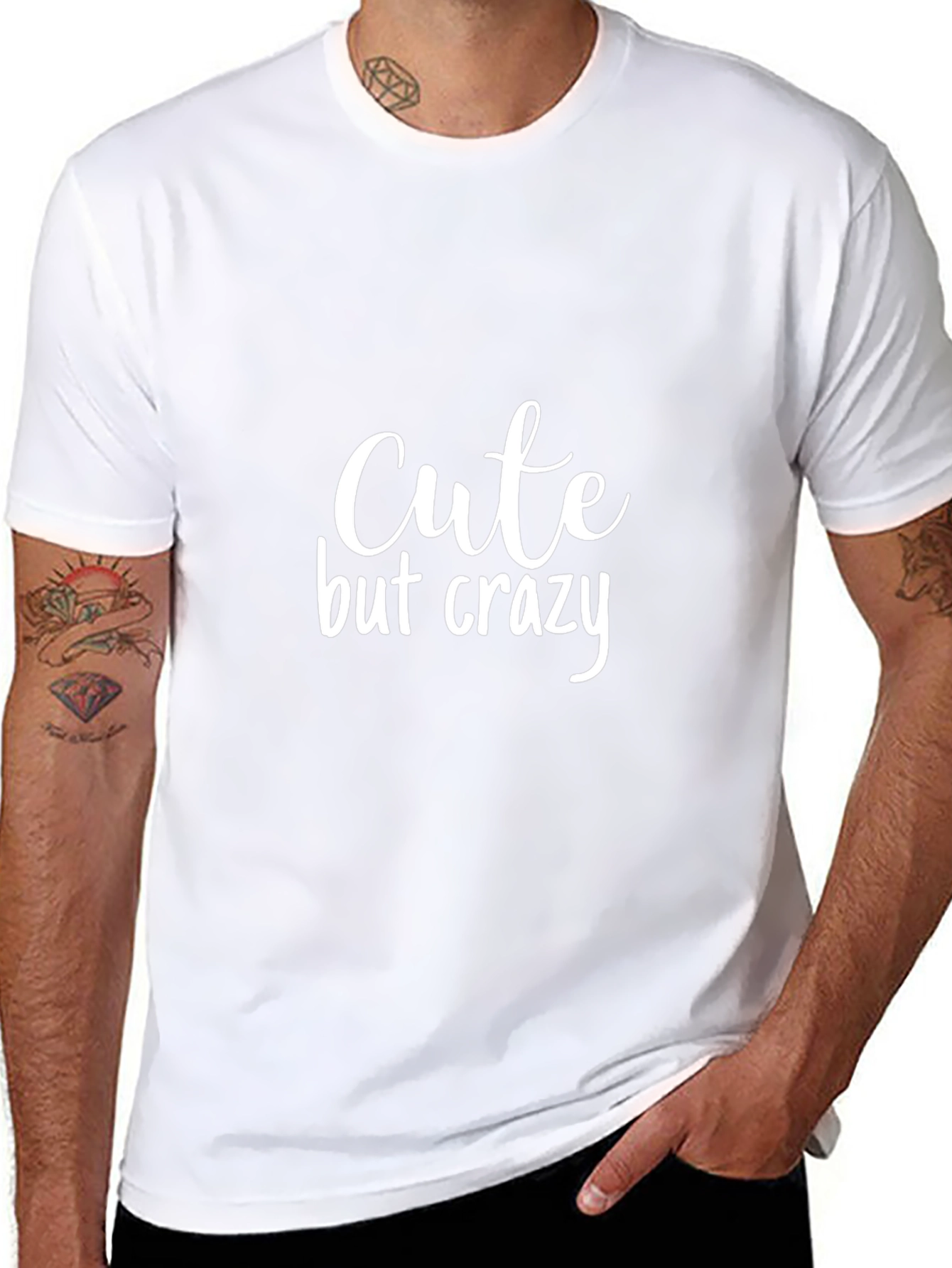 Cute But Crazy Graphic Tee - Black