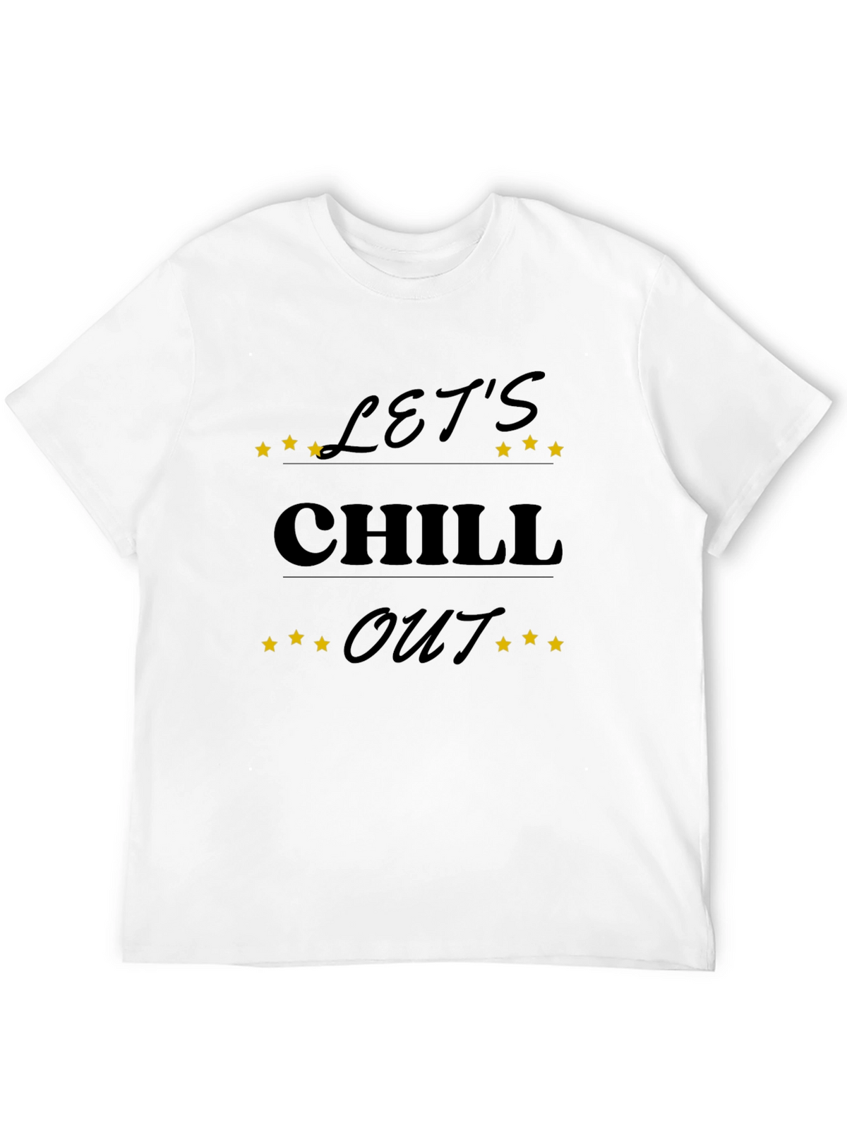 Lets Chill Out Graphic Black T-Shirt