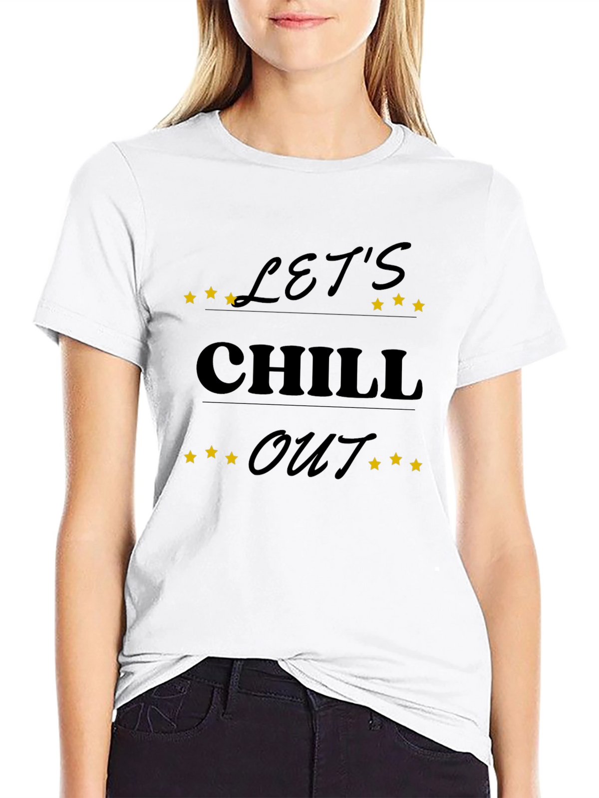 Lets Chill Out Graphic Black T-Shirt