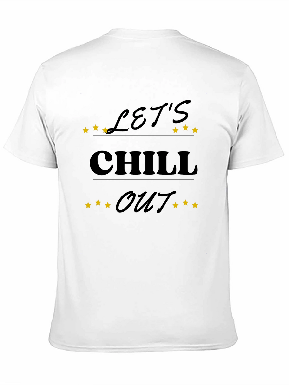 Lets Chill Out Graphic Black T-Shirt