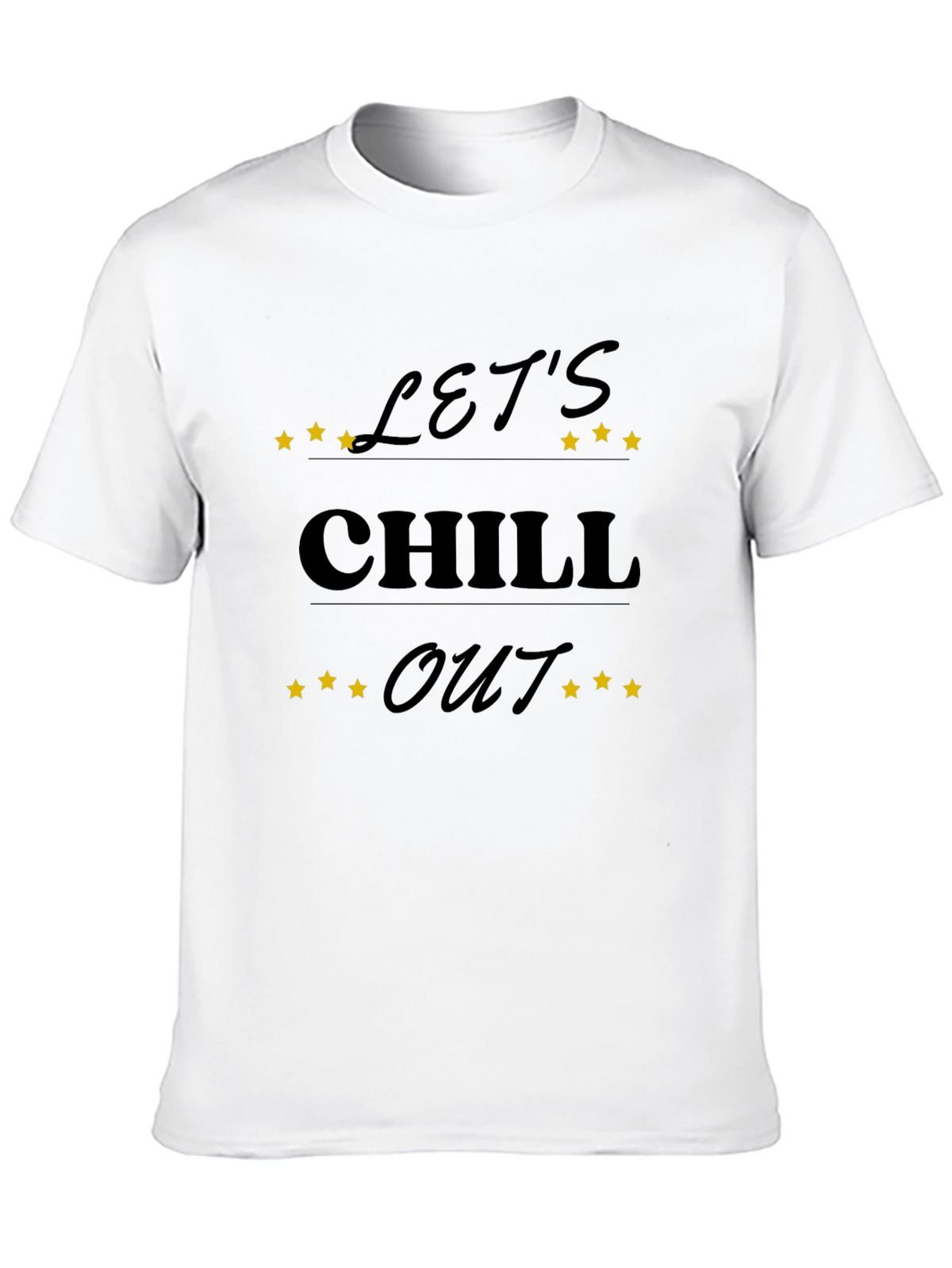 Lets Chill Out Graphic Black T-Shirt