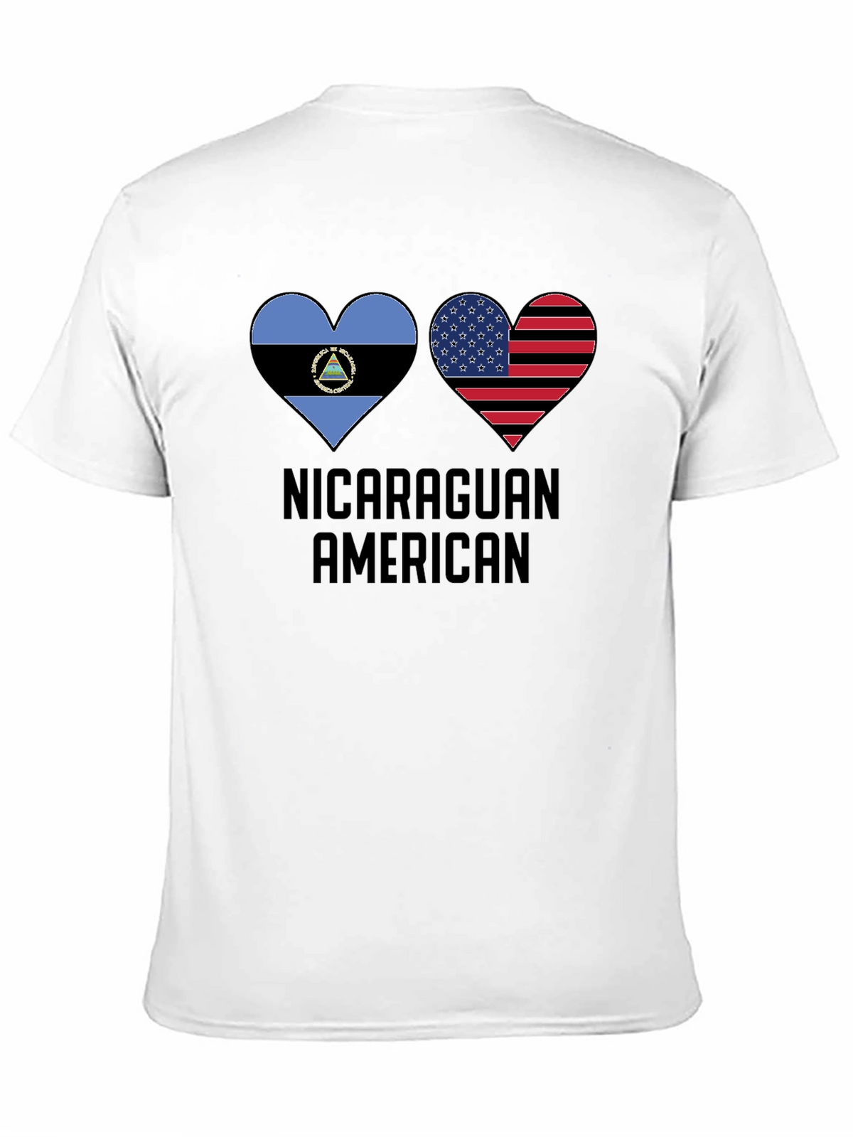 Nicaraguan American Flag Heart T-Shirt