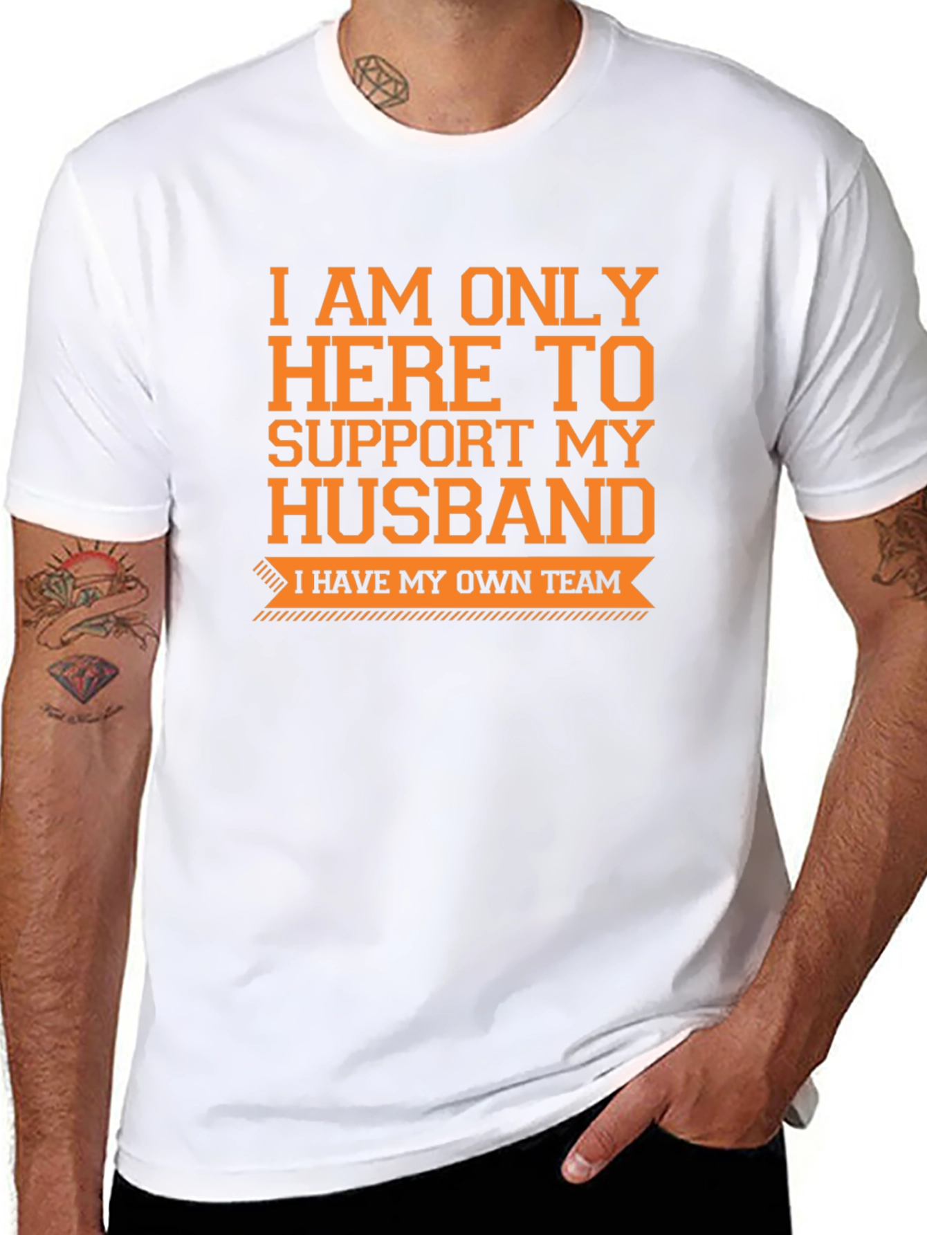 Supportive Wife T-Shirt - Funny Husband Team Tee