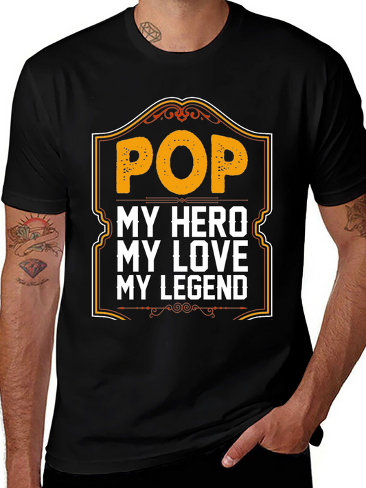 Pop Hero Legend Black Graphic T-Shirt