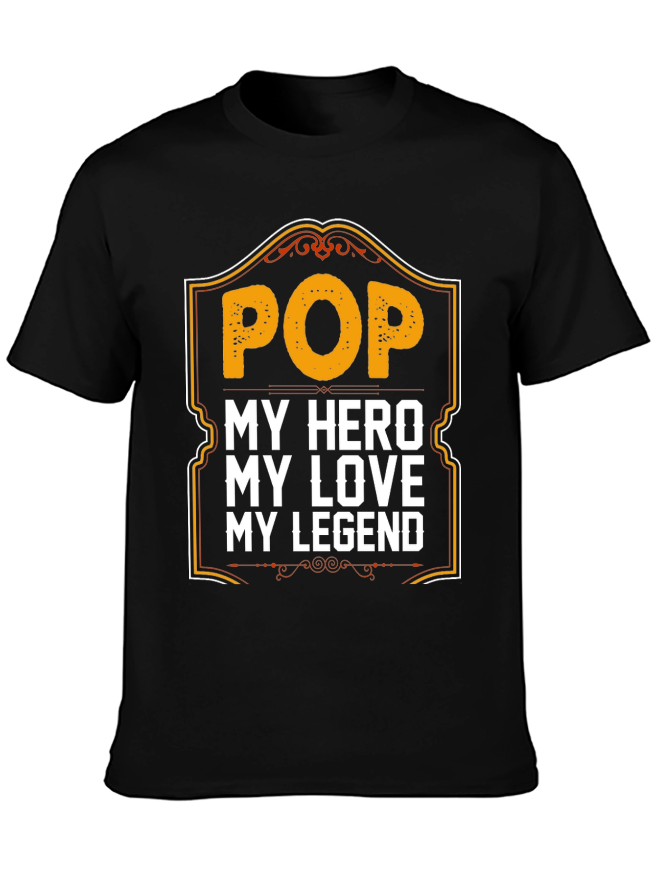 Pop Hero Legend Black Graphic T-Shirt