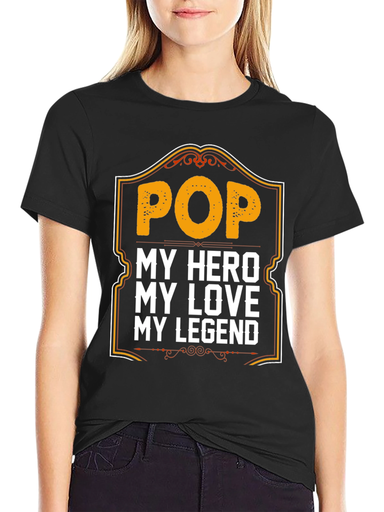 Pop Hero Legend Black Graphic T-Shirt