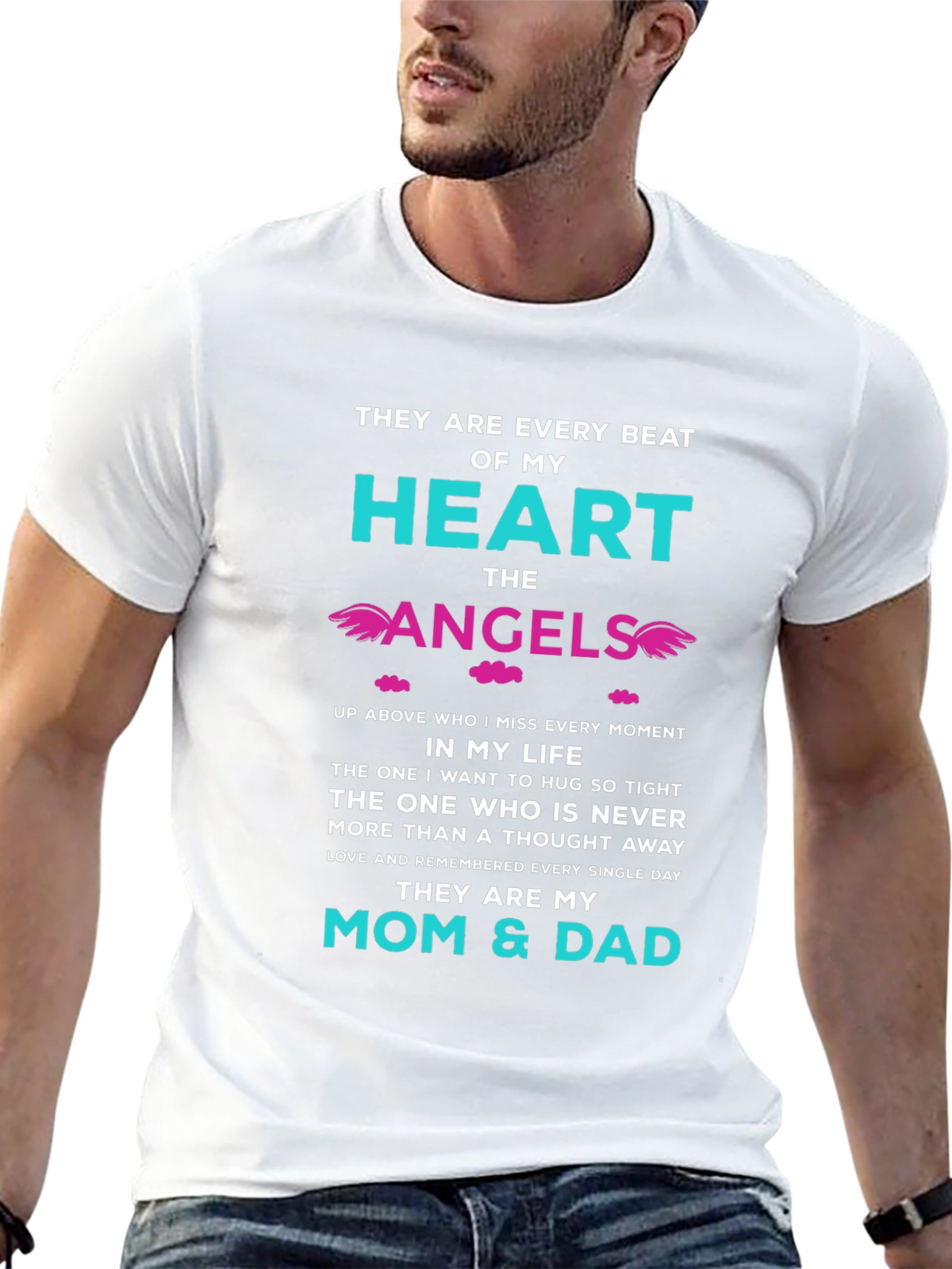 Memorial T-Shirt: Mom & Dad Angels
