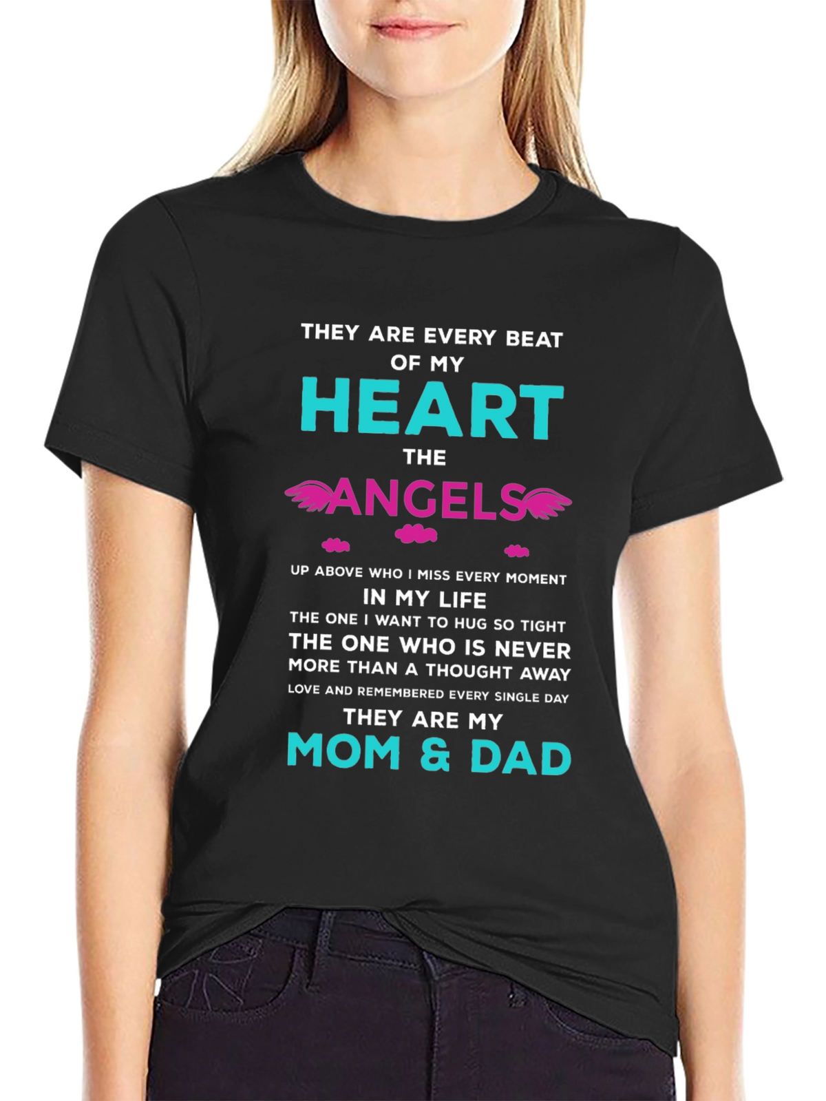 Memorial T-Shirt: Mom & Dad Angels