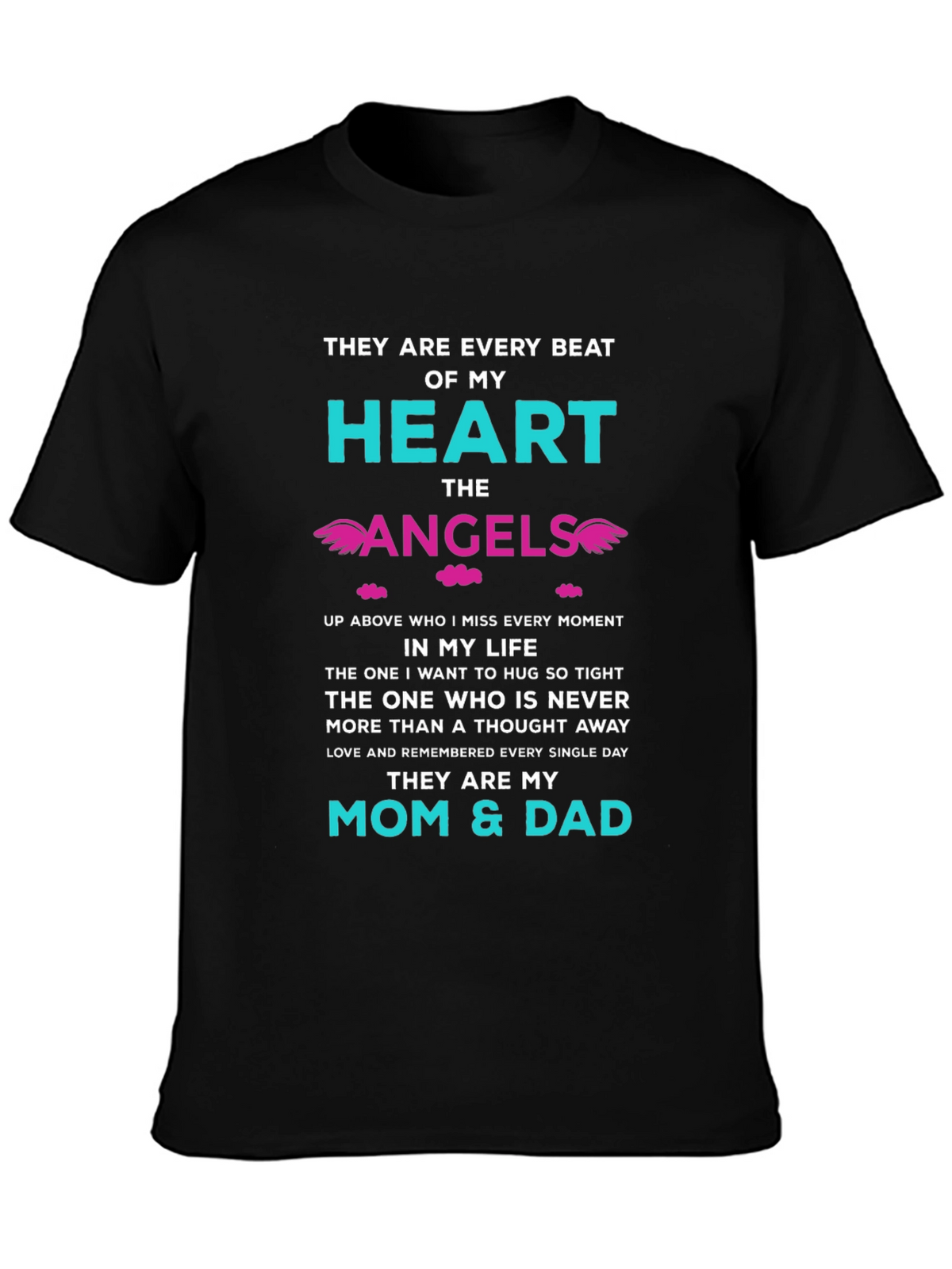 Memorial T-Shirt: Mom & Dad Angels
