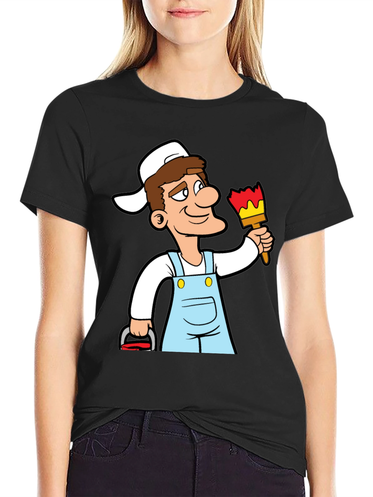 Painter Cartoon Graphic Tee