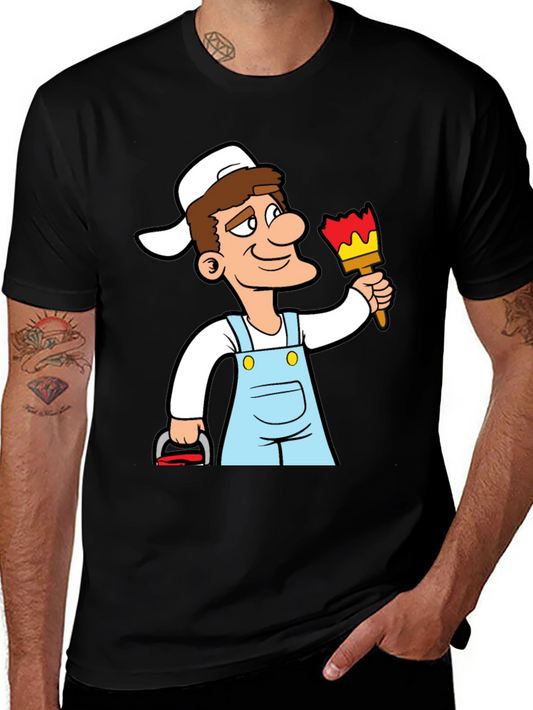 Painter Cartoon Graphic Tee