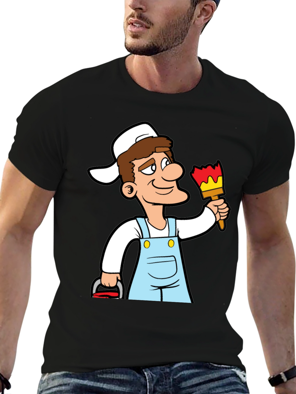 Painter Cartoon Graphic Tee