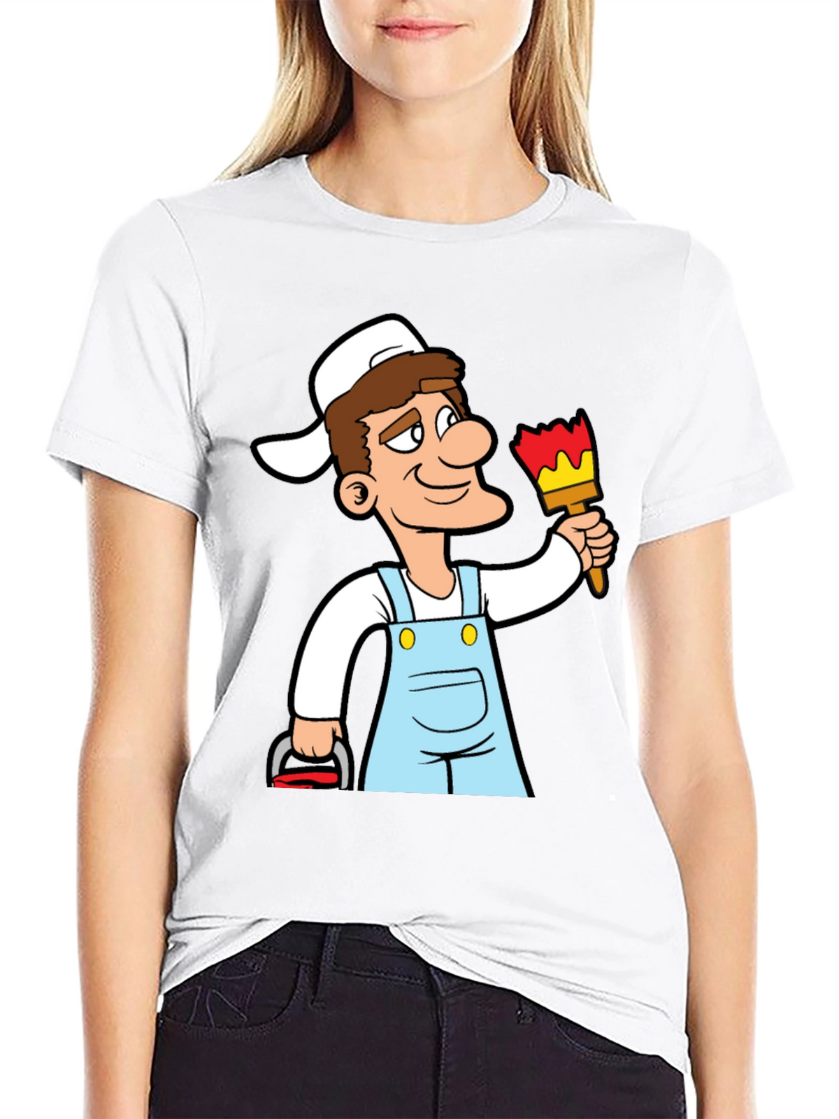 Painter Cartoon Graphic Tee