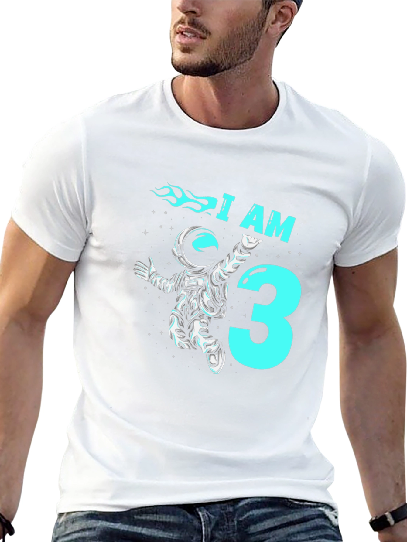 I AM 3 Astronaut Birthday T-Shirt