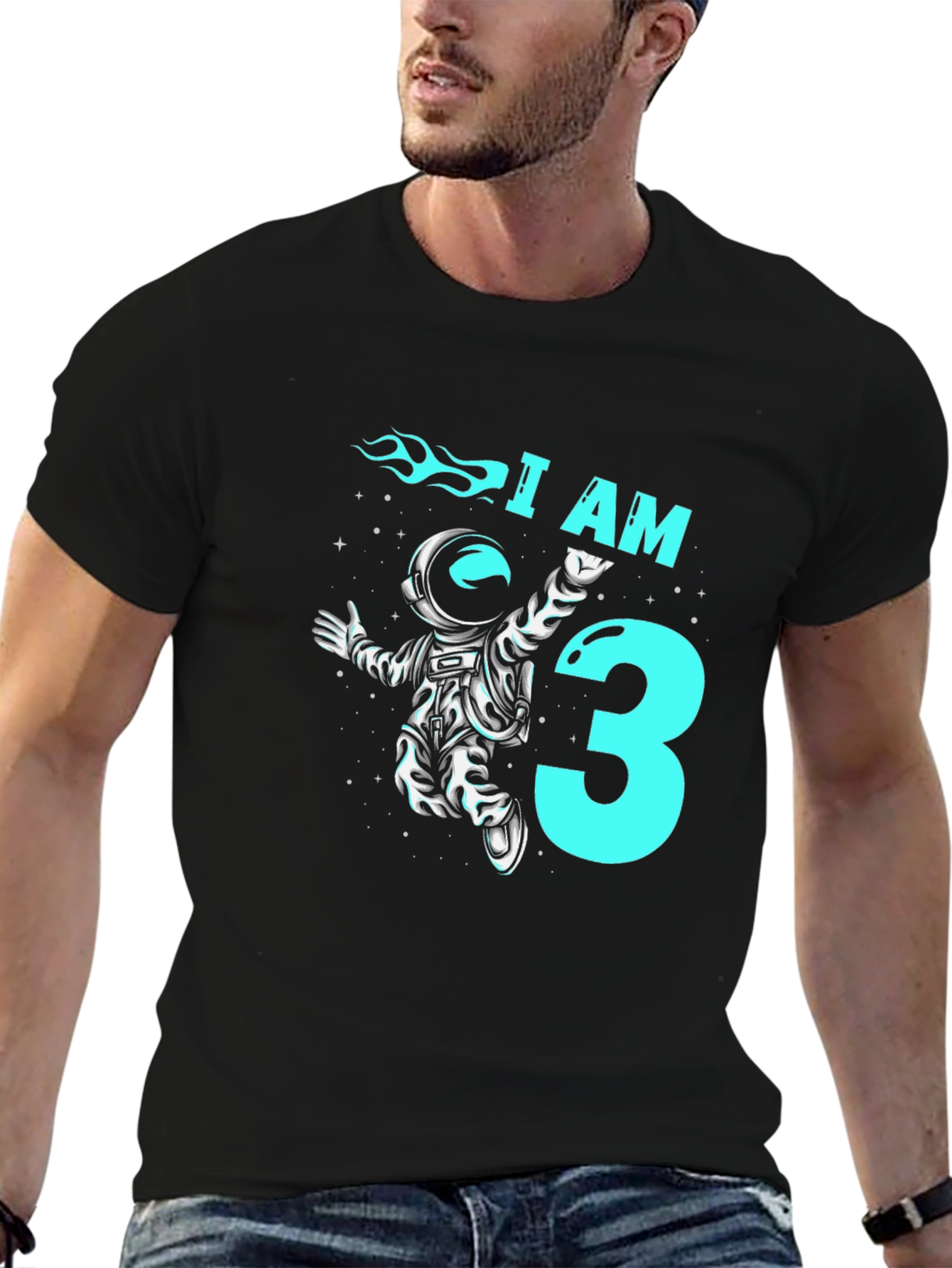 I AM 3 Astronaut Birthday T-Shirt