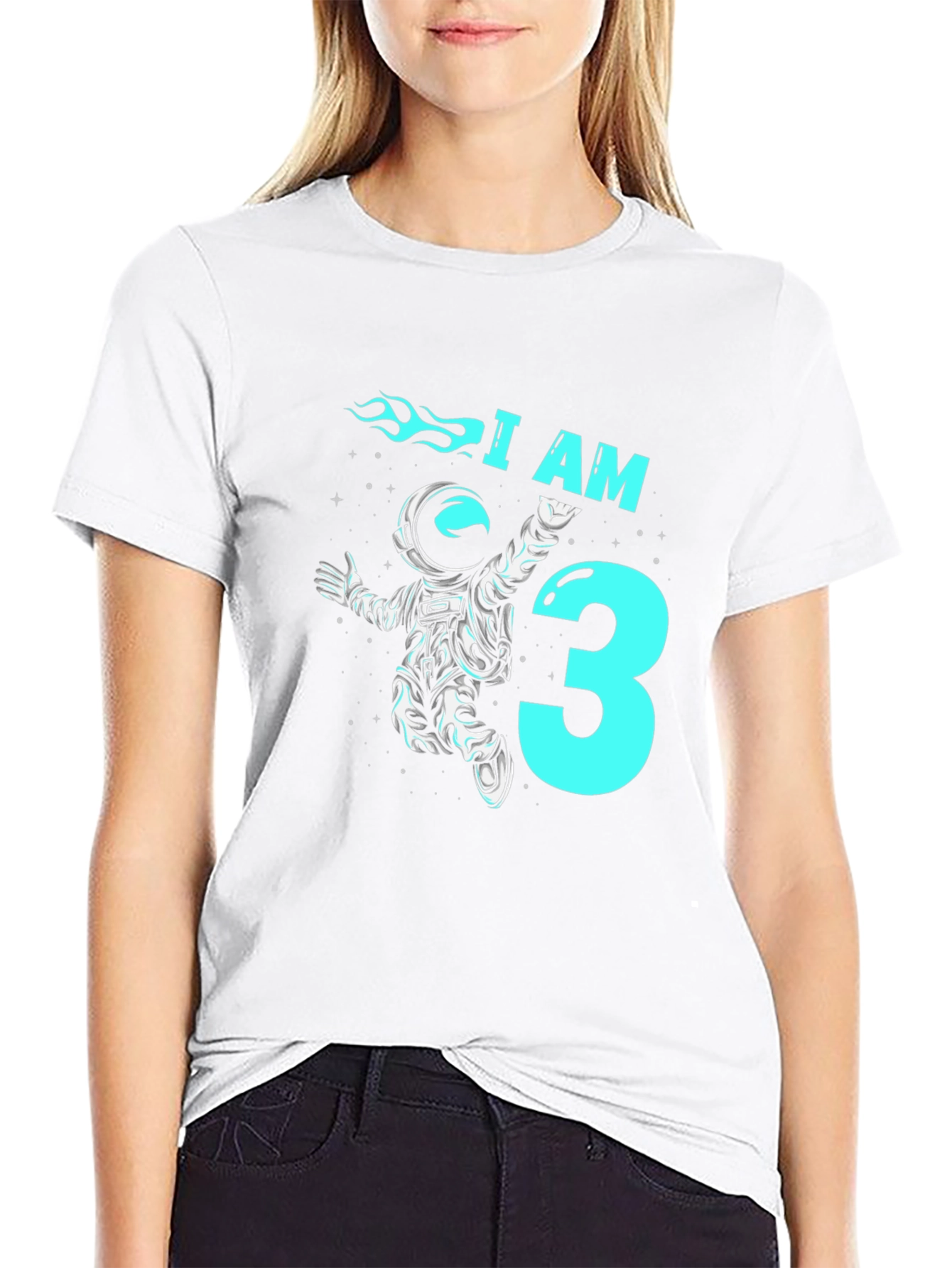 I AM 3 Astronaut Birthday T-Shirt