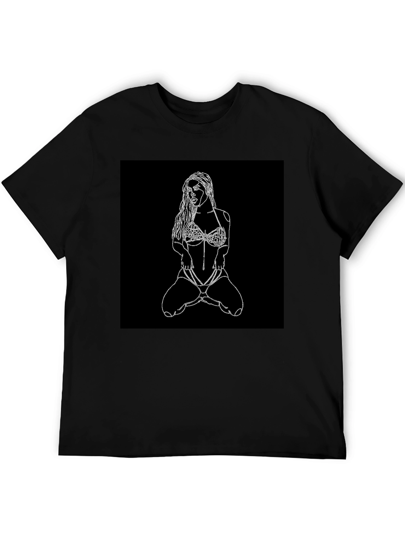 Black T-Shirt with Graphic Design