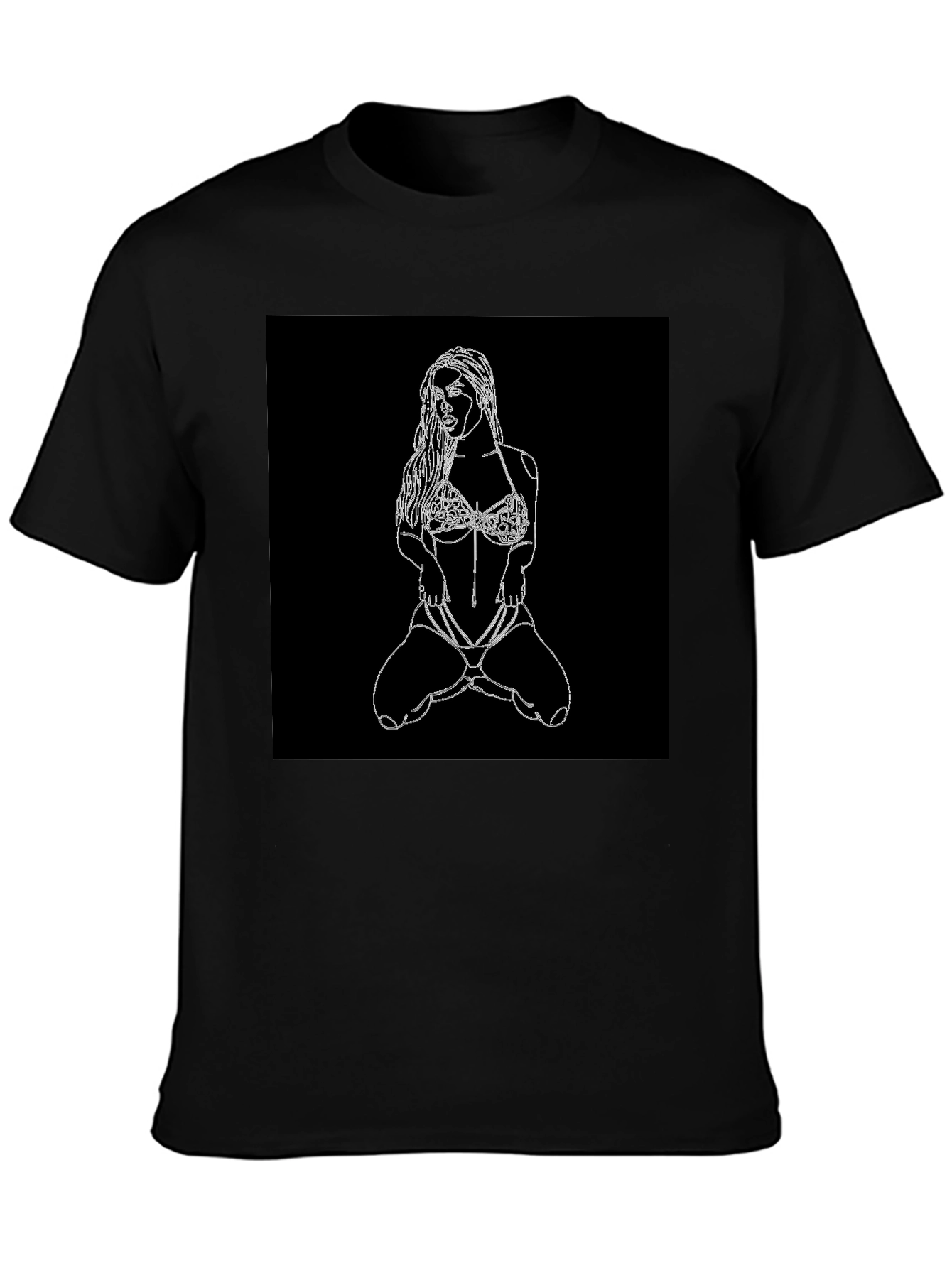 Black T-Shirt with Graphic Design