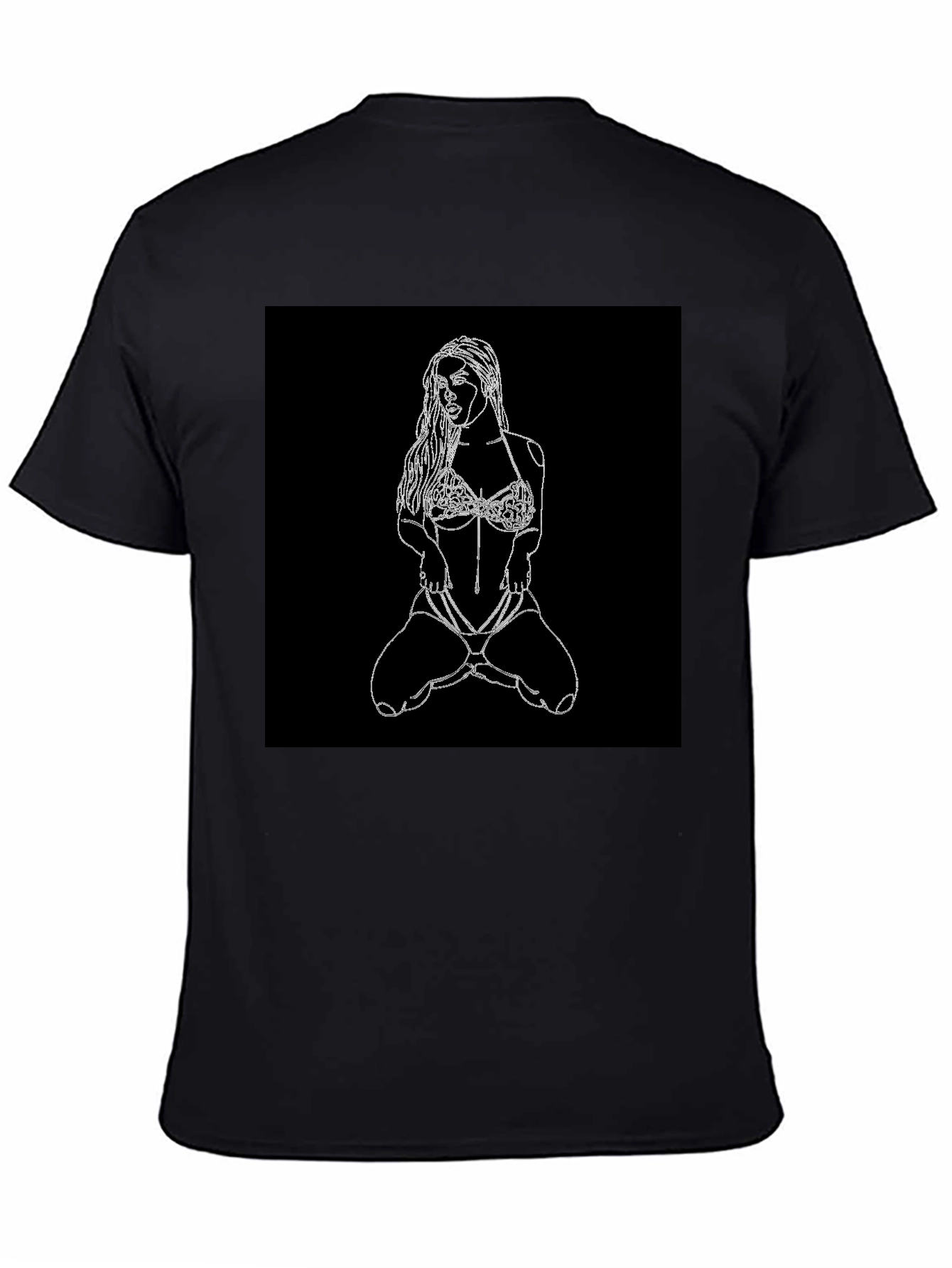 Black T-Shirt with Graphic Design