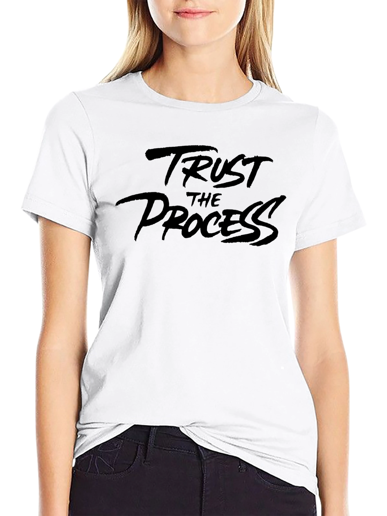 Trust the Process Black Graphic Tee
