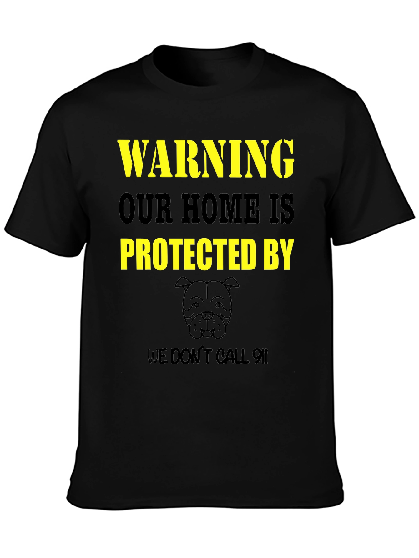 Warning Protected By Dog T-Shirt