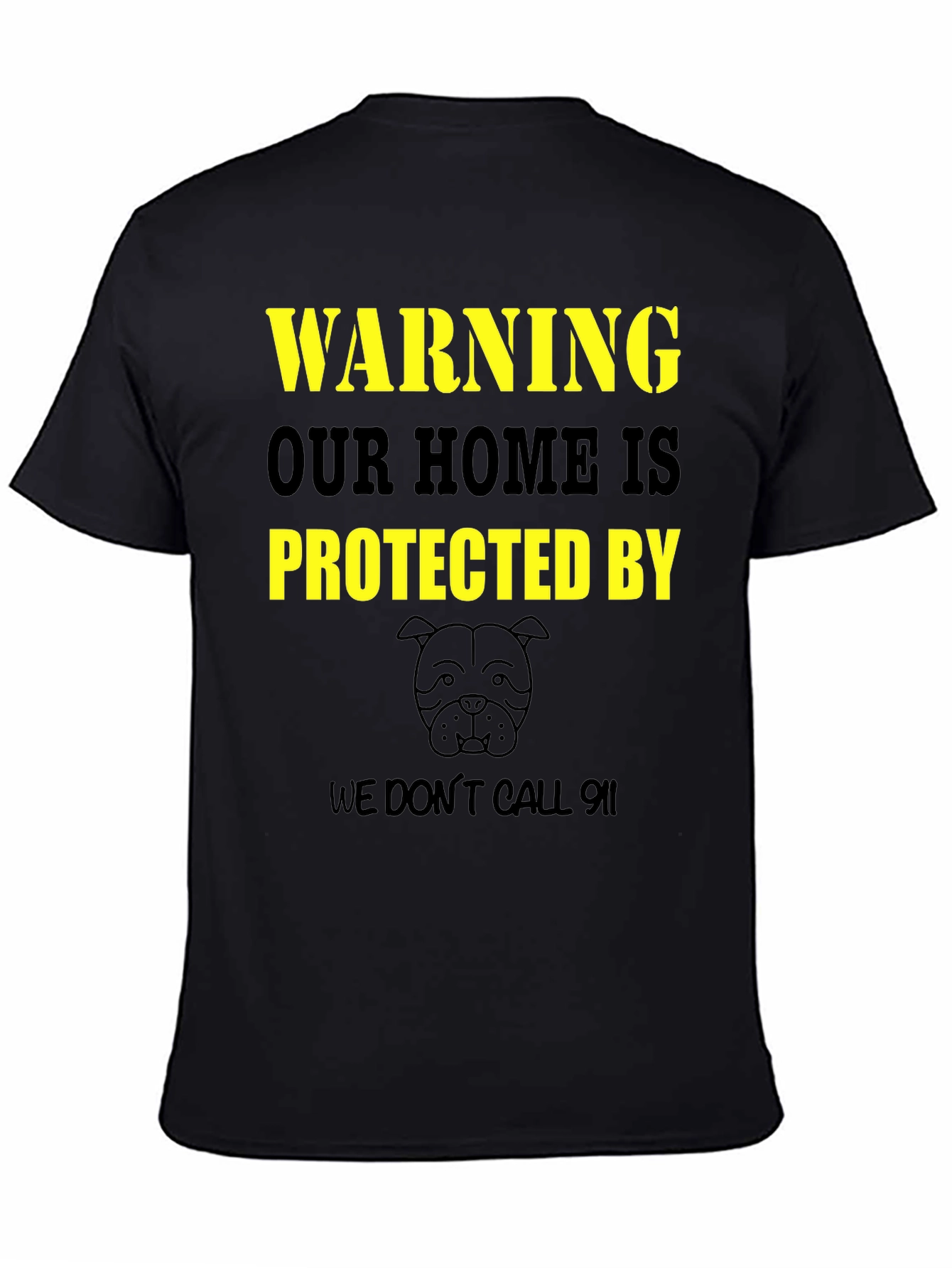 Warning Protected By Dog T-Shirt