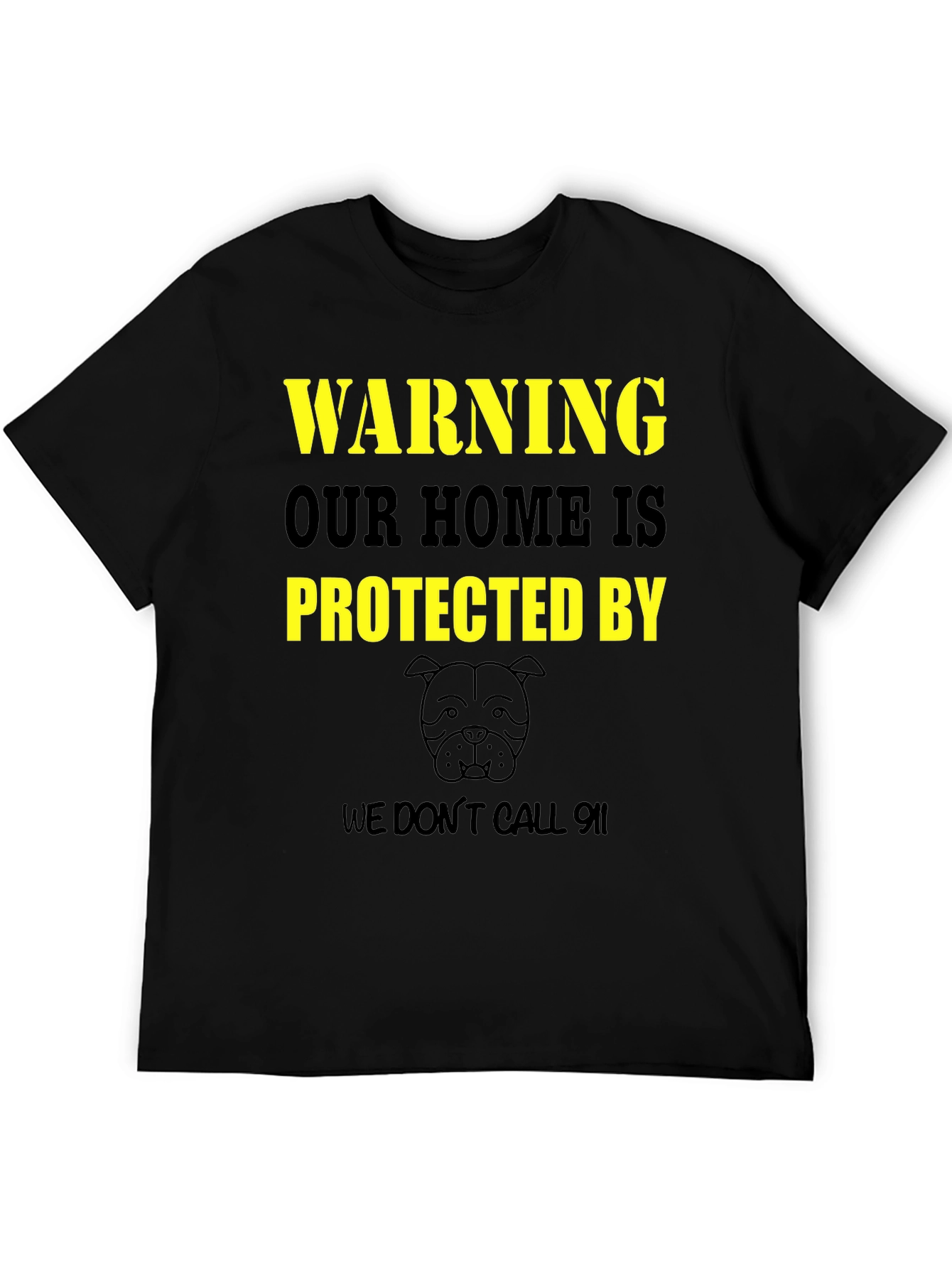 Warning Protected By Dog T-Shirt