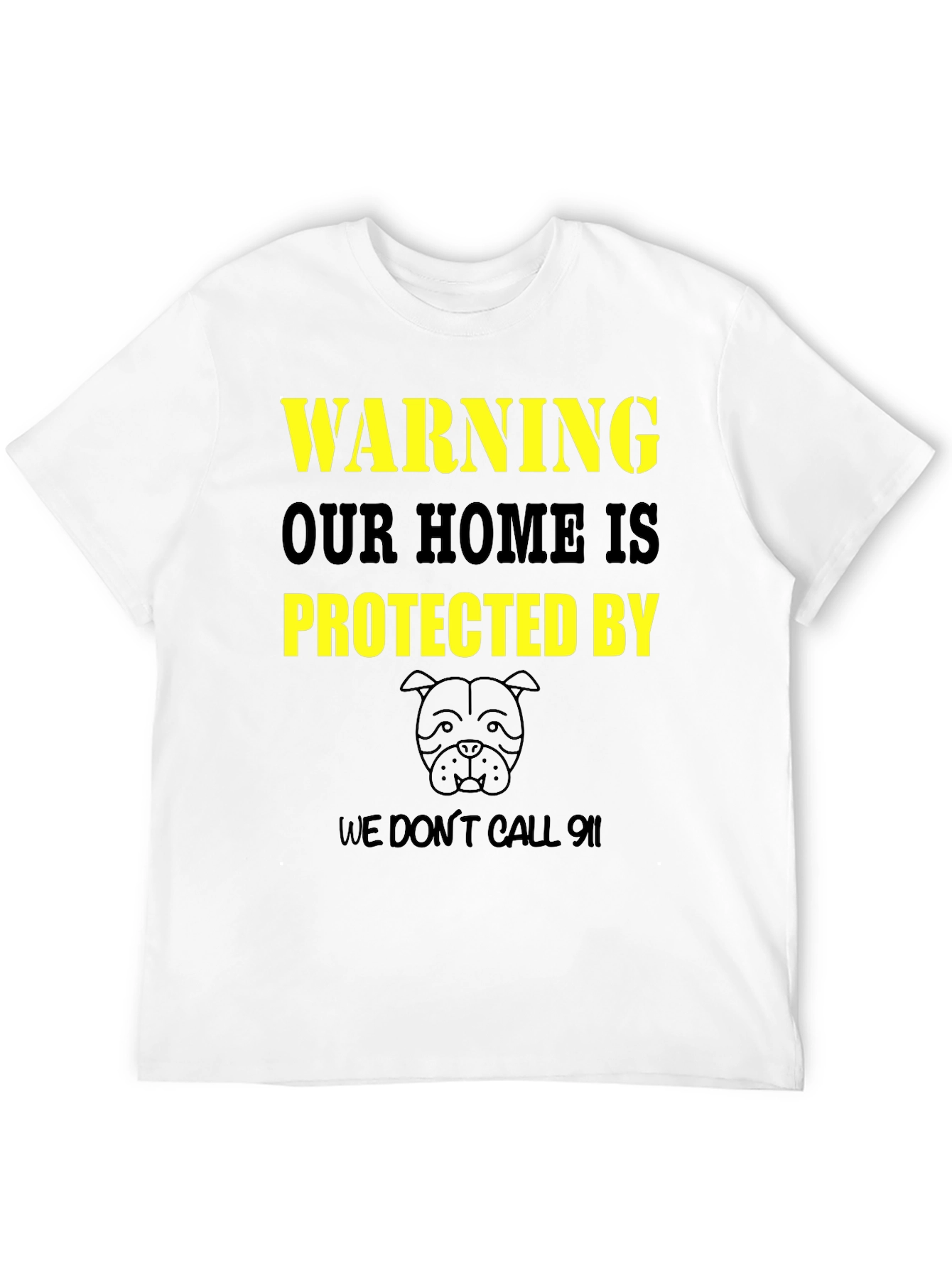 Warning Protected By Dog T-Shirt