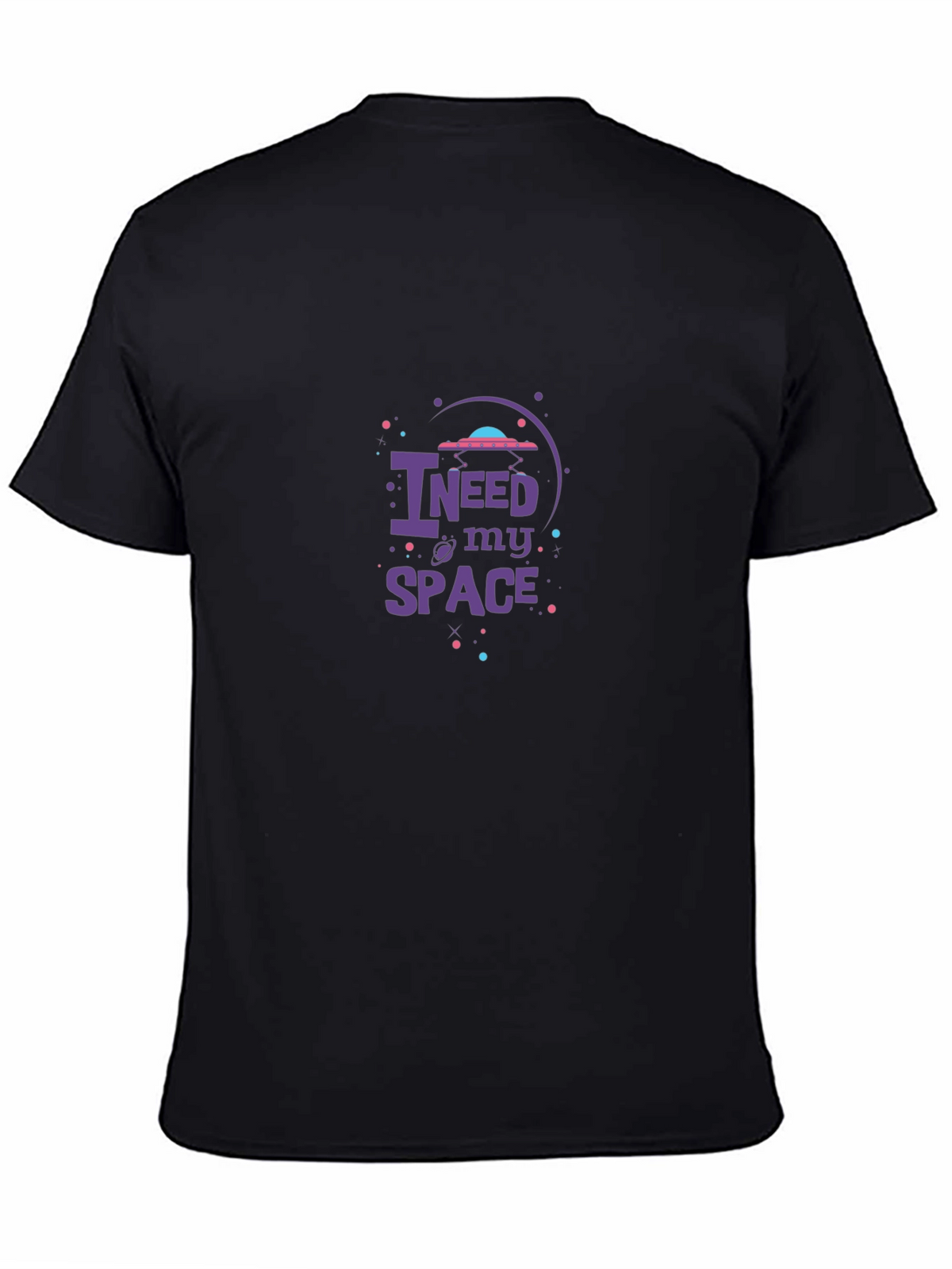 I Need My Space Black Graphic Tee