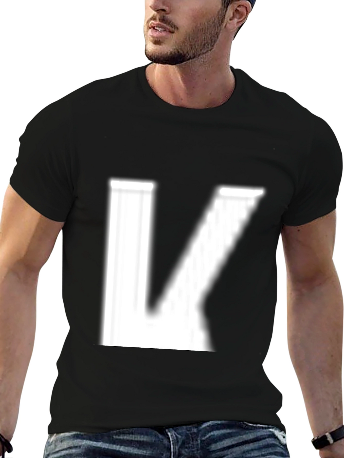 Letter K Graphic Print Tee - Modern Style