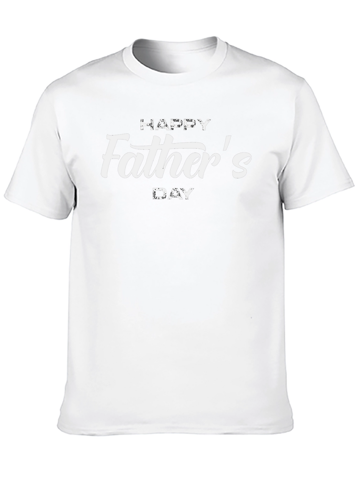 Happy Fathers Day T-Shirt - Black Cotton Tee