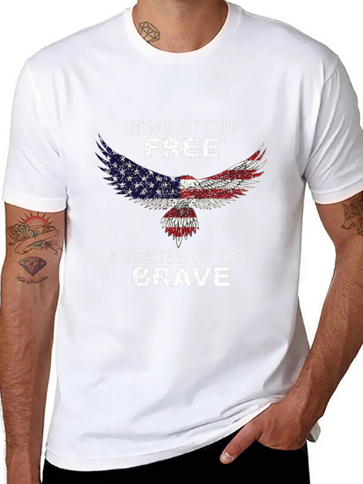 Home of the Free Eagle Patriotic Tee