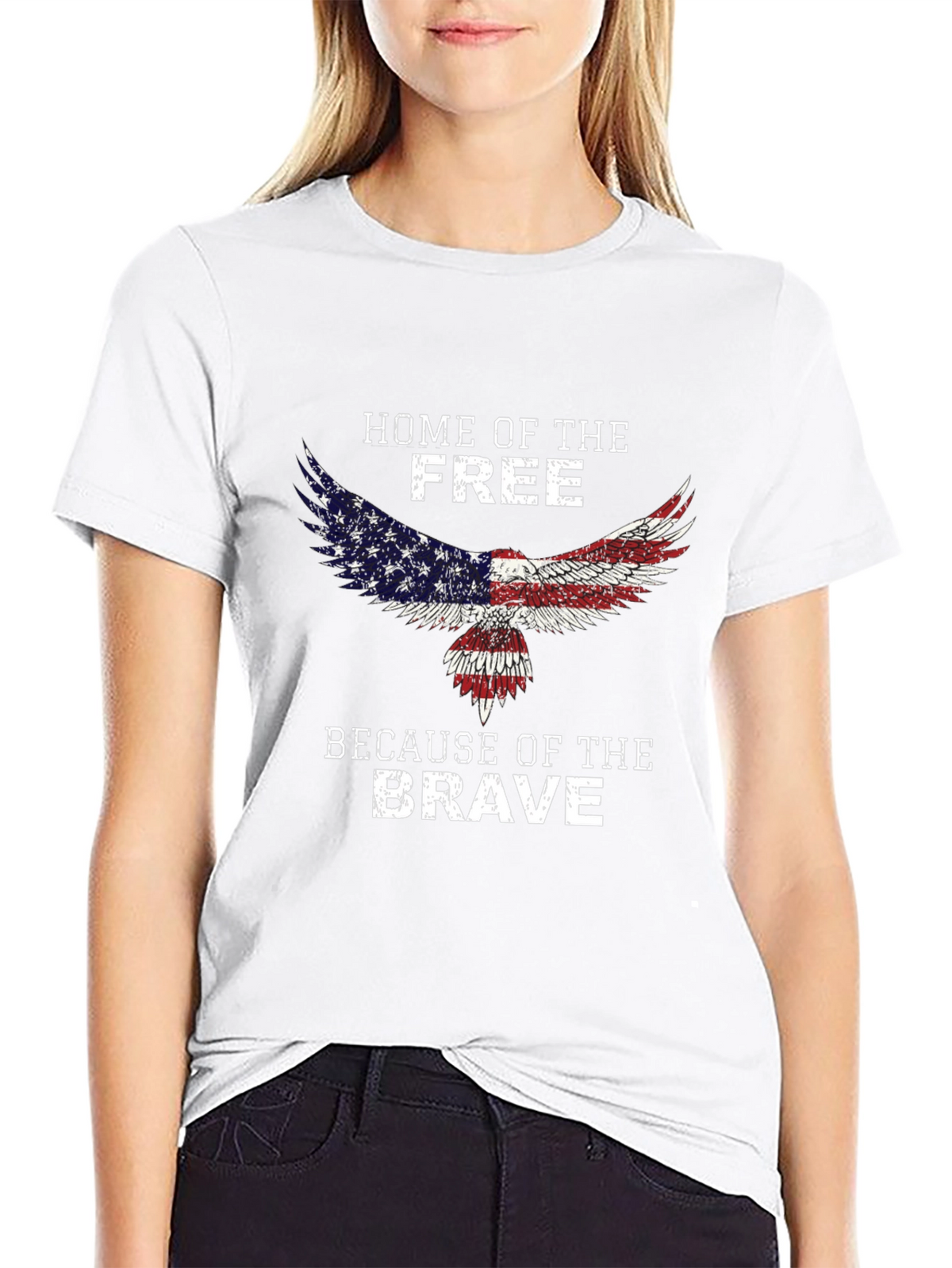 Home of the Free Eagle Patriotic Tee