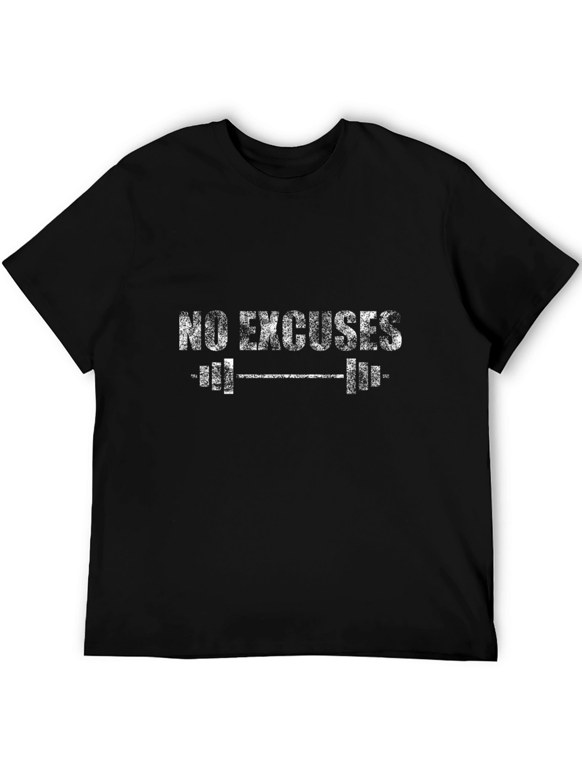 No Excuses Gym T-Shirt - Black Workout Motivation