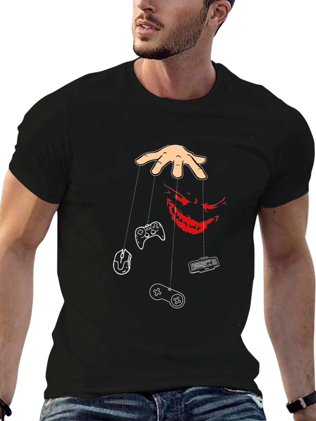 Gaming Puppet Master Black T-Shirt