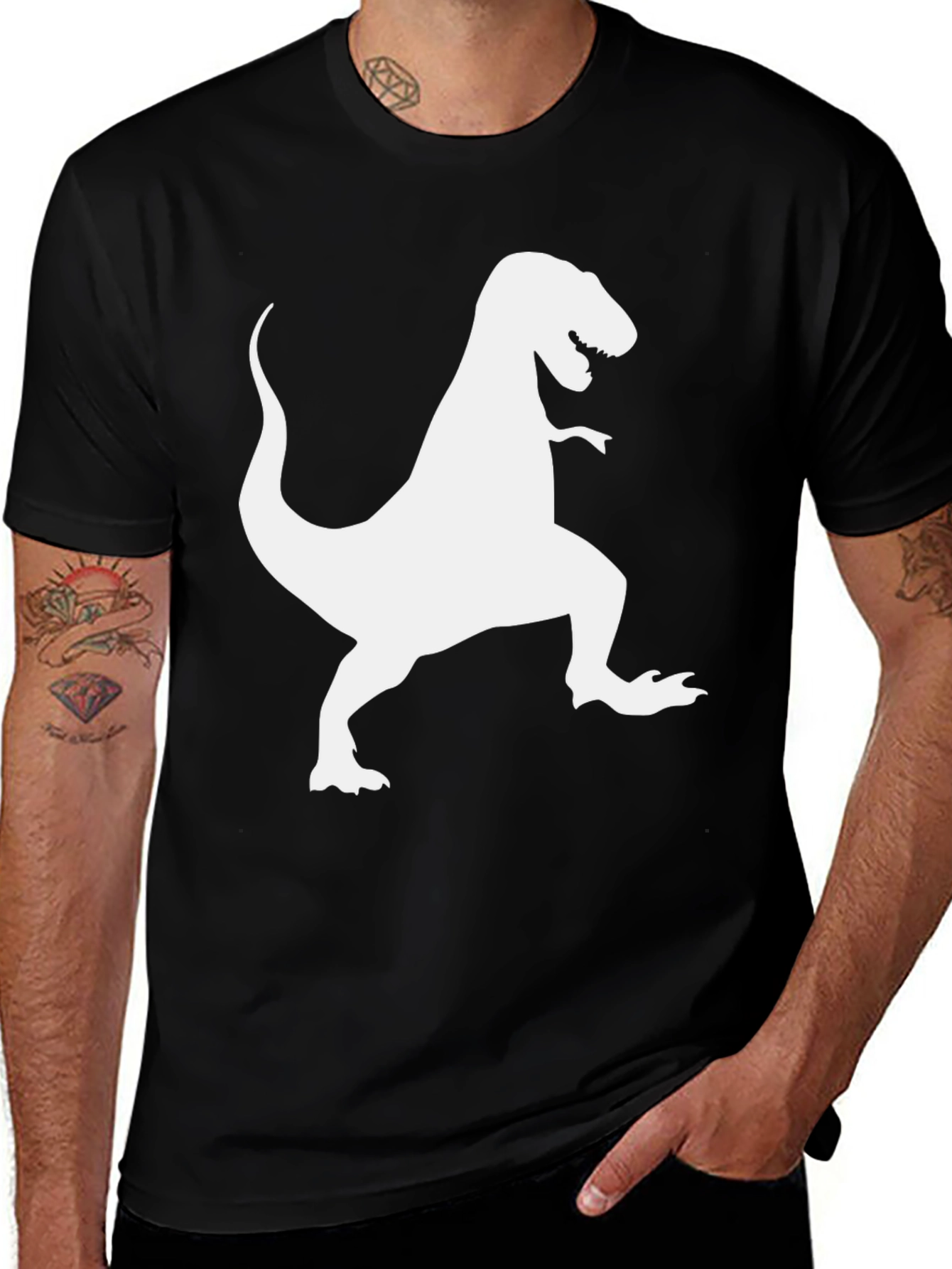 T-Rex Graphic Tee - Black Short Sleeve