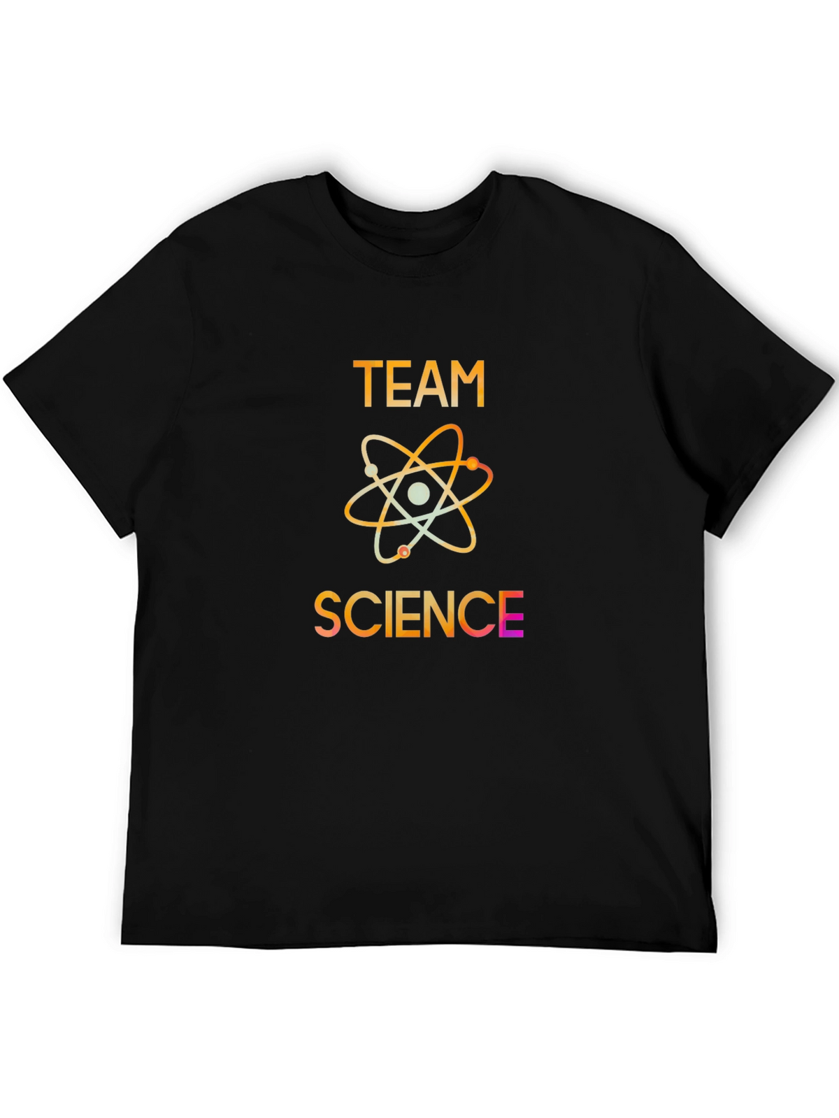 Team Science Graphic Print Black T-Shirt