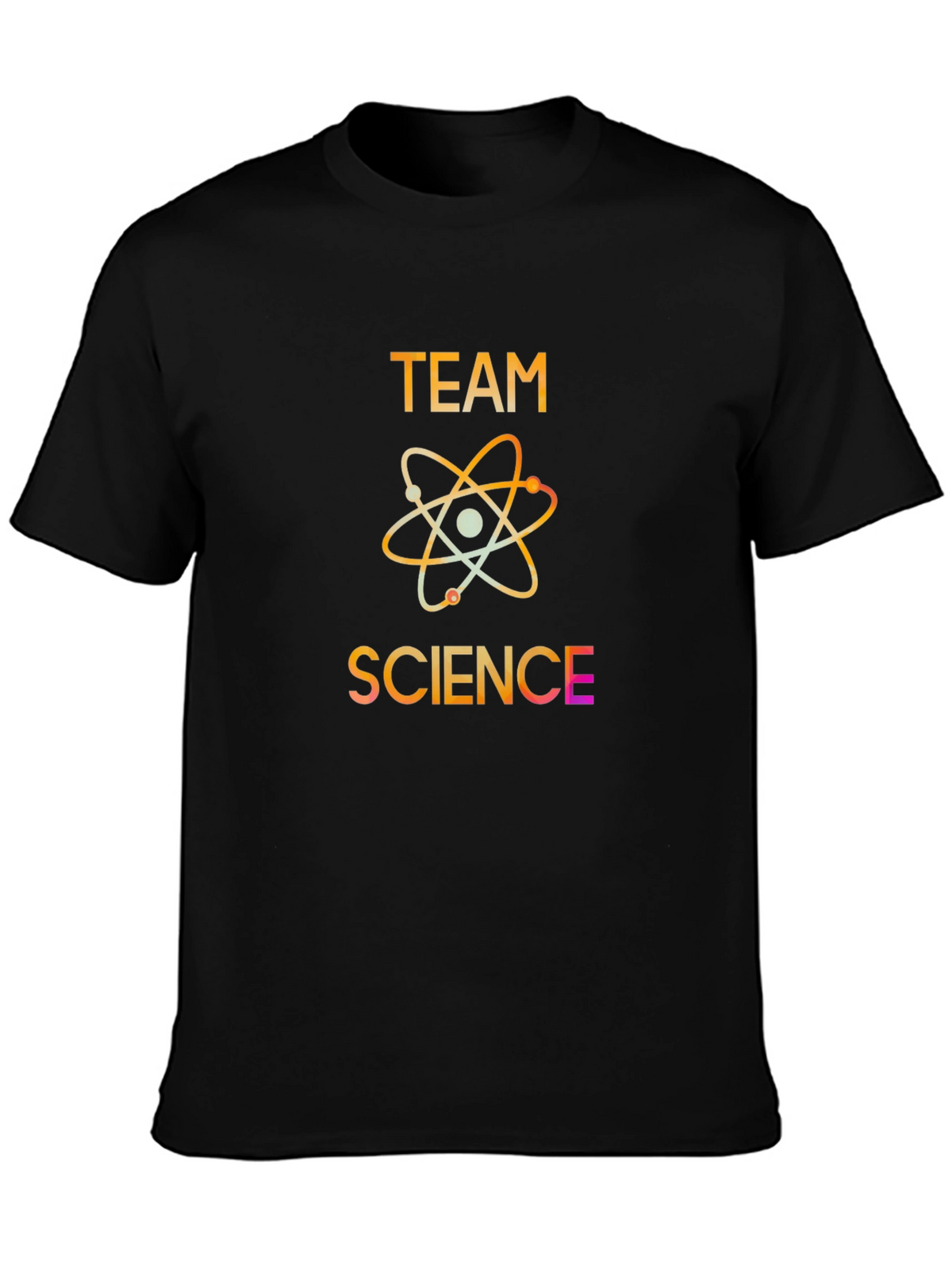 Team Science Graphic Print Black T-Shirt