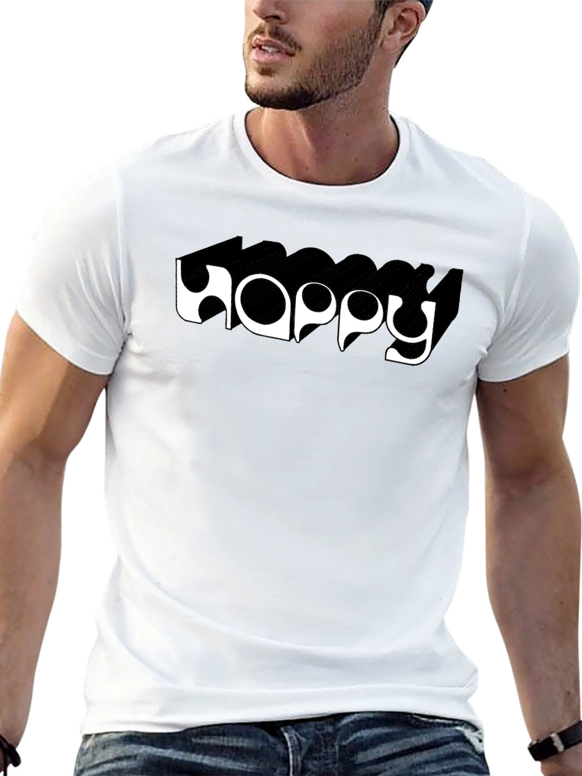 Happy Graphic Tee - Black