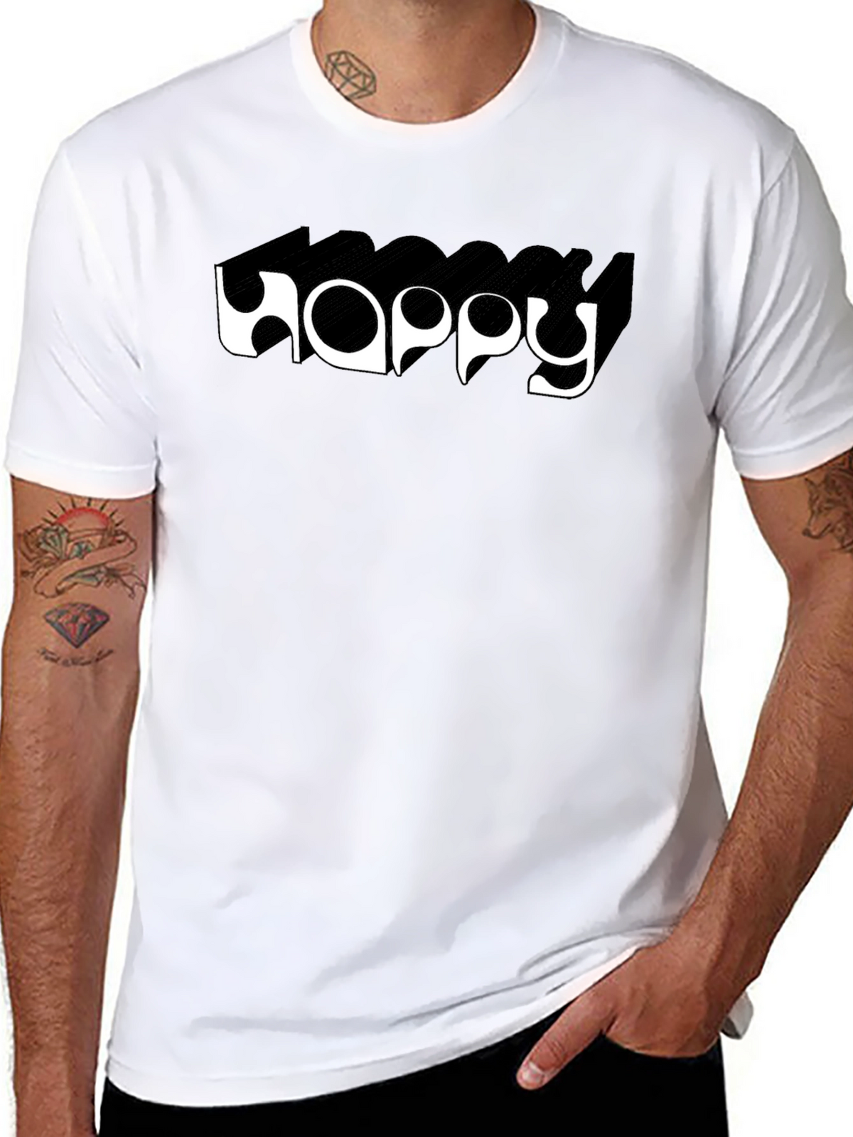 Happy Graphic Tee - Black