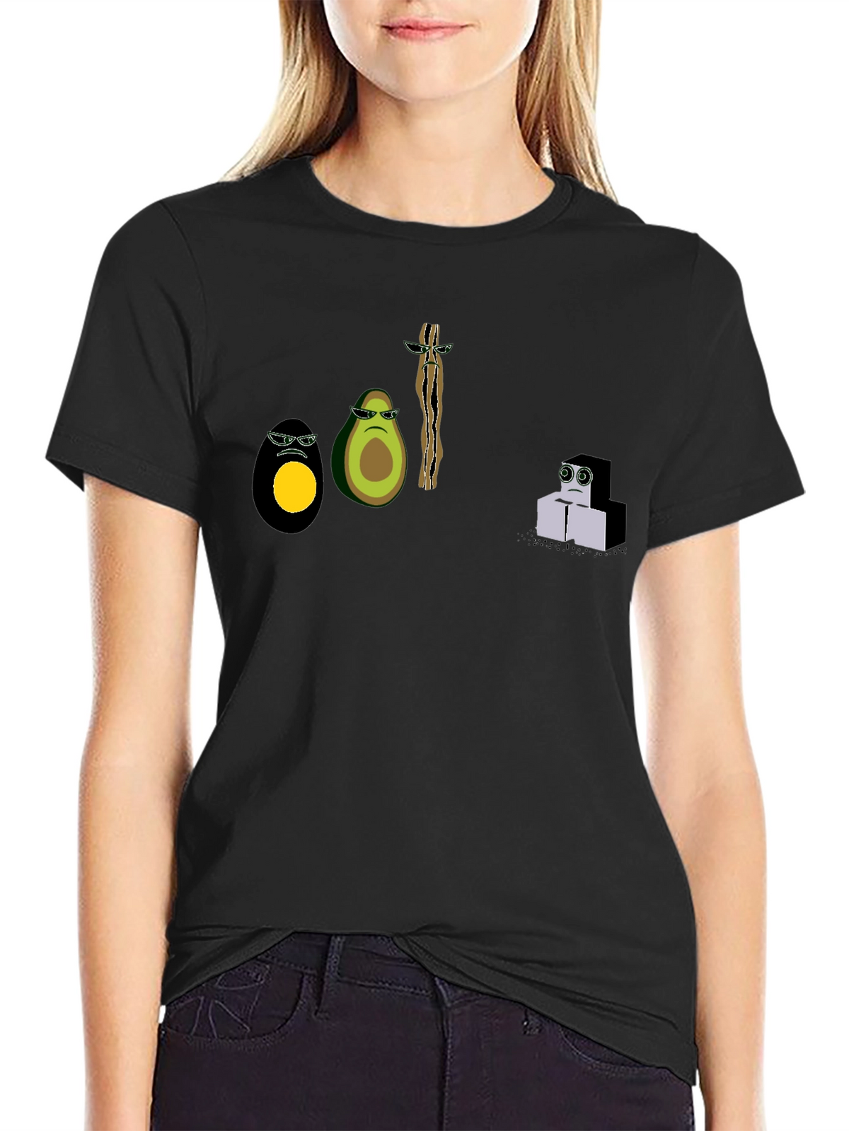 Cool Graphic Print Black T-Shirt