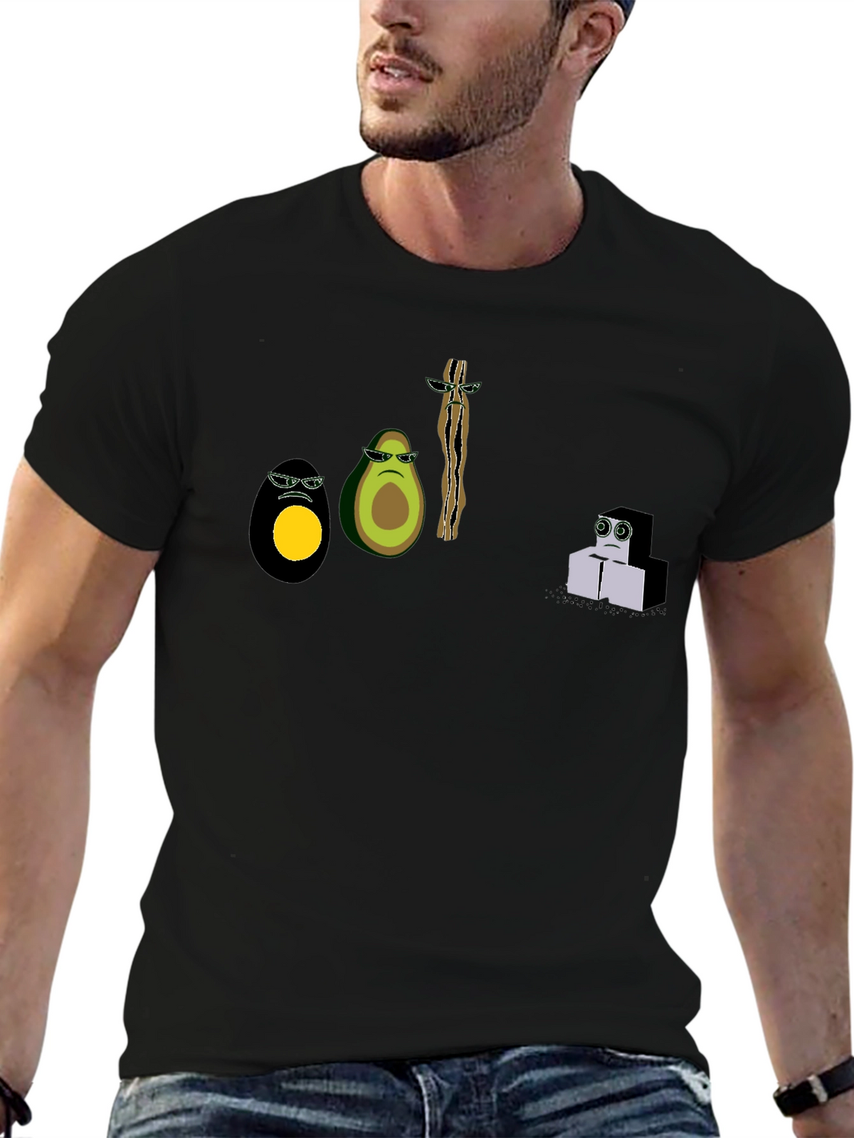 Cool Graphic Print Black T-Shirt