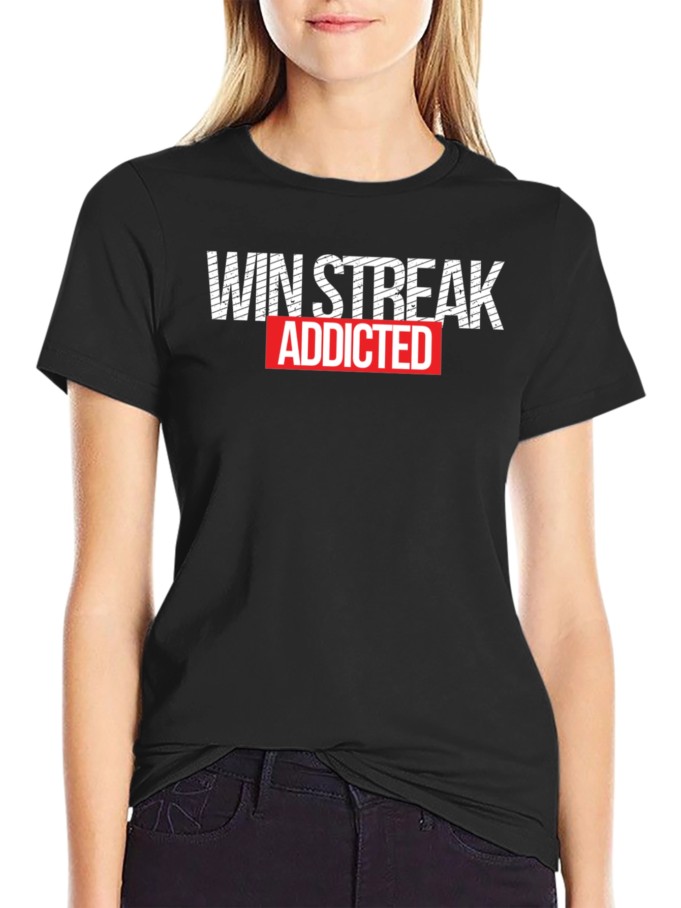 Win Streak Addicted Graphic Tee - Black