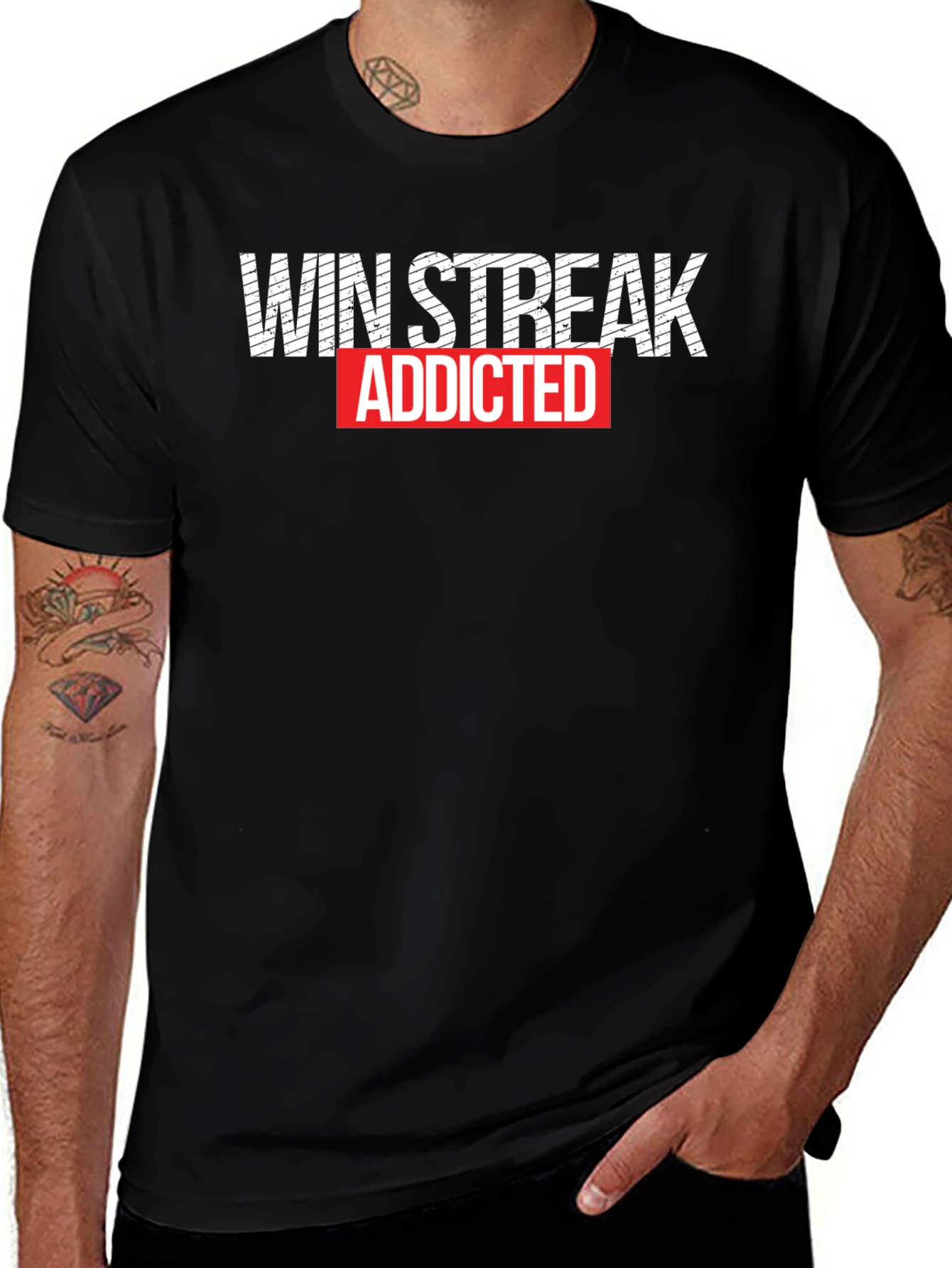 Win Streak Addicted Graphic Tee - Black