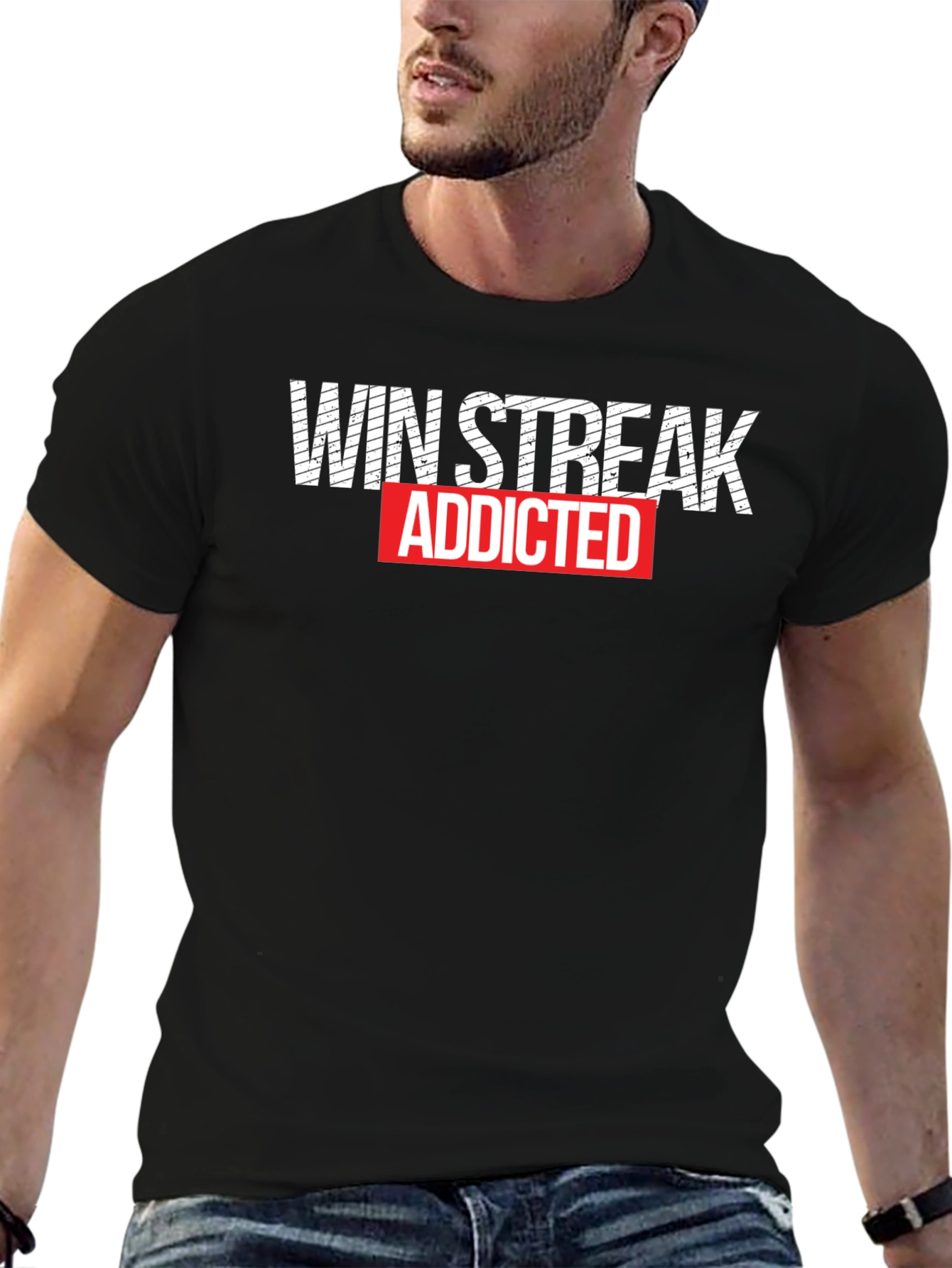 Win Streak Addicted Graphic Tee - Black