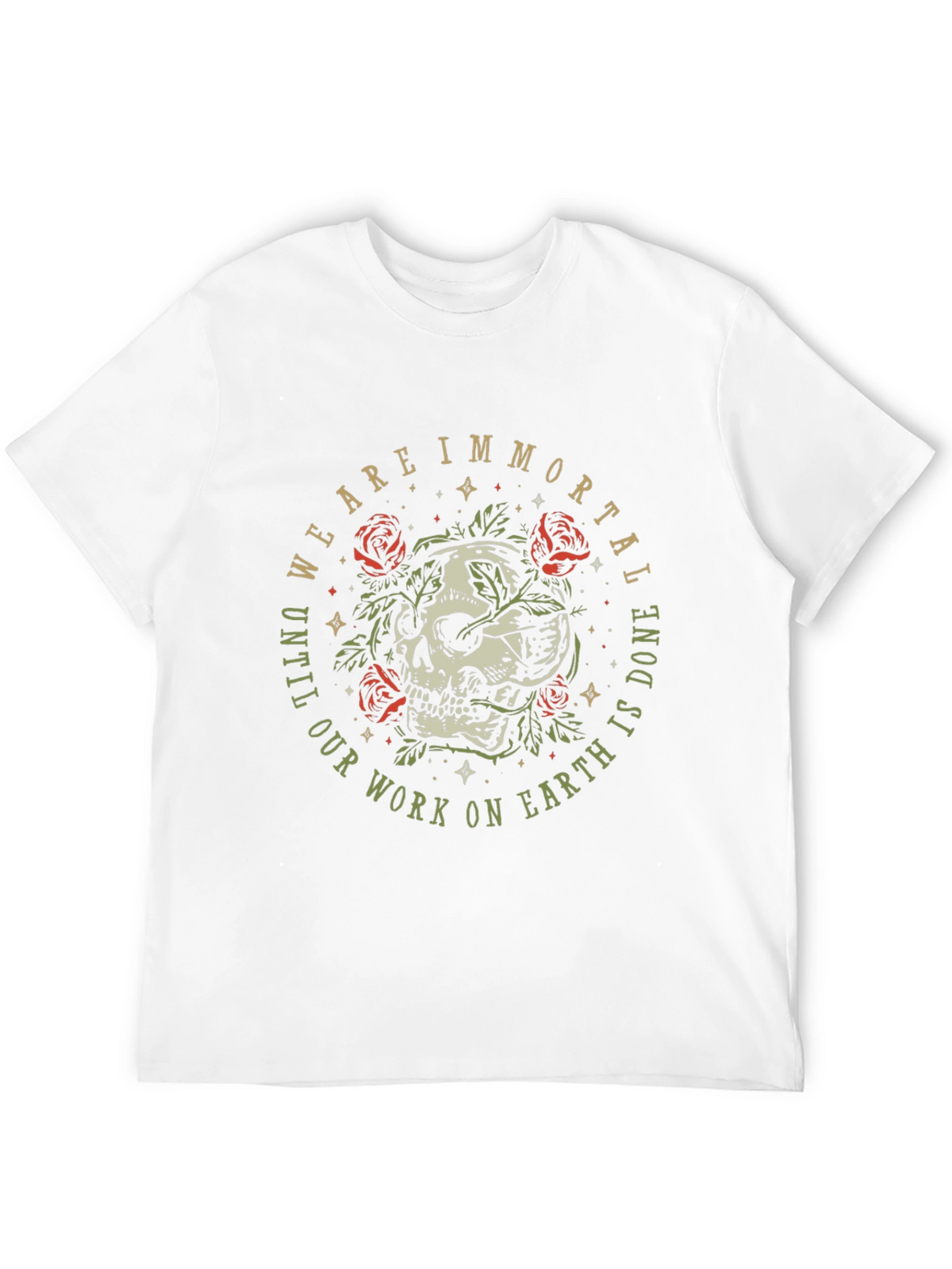 Immortal Skull Roses Graphic Tee - Black